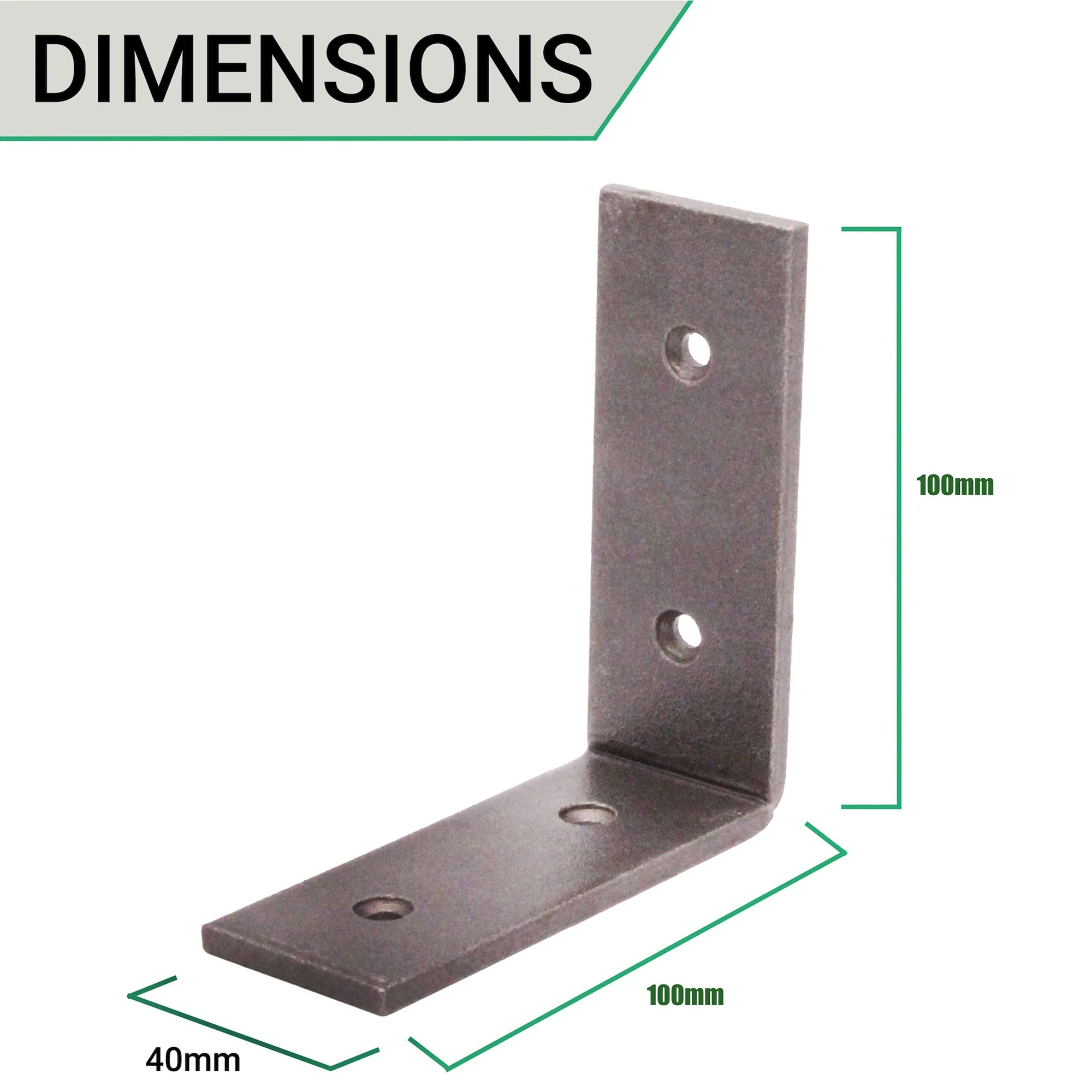 Scaffold Board Shelf Brackets 100mm PAIR Heavy Duty Rustic Wall Mounted Supports - Image 2