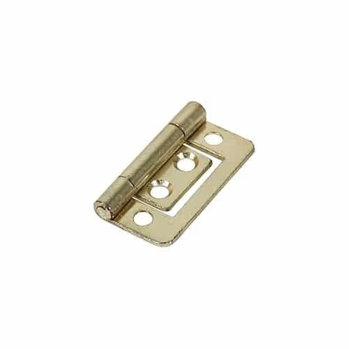 Flush Hinge - 38 x 28mm - Electro Brass