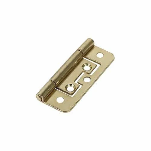 Flush Hinge - 63 x 37mm - Electro Brass