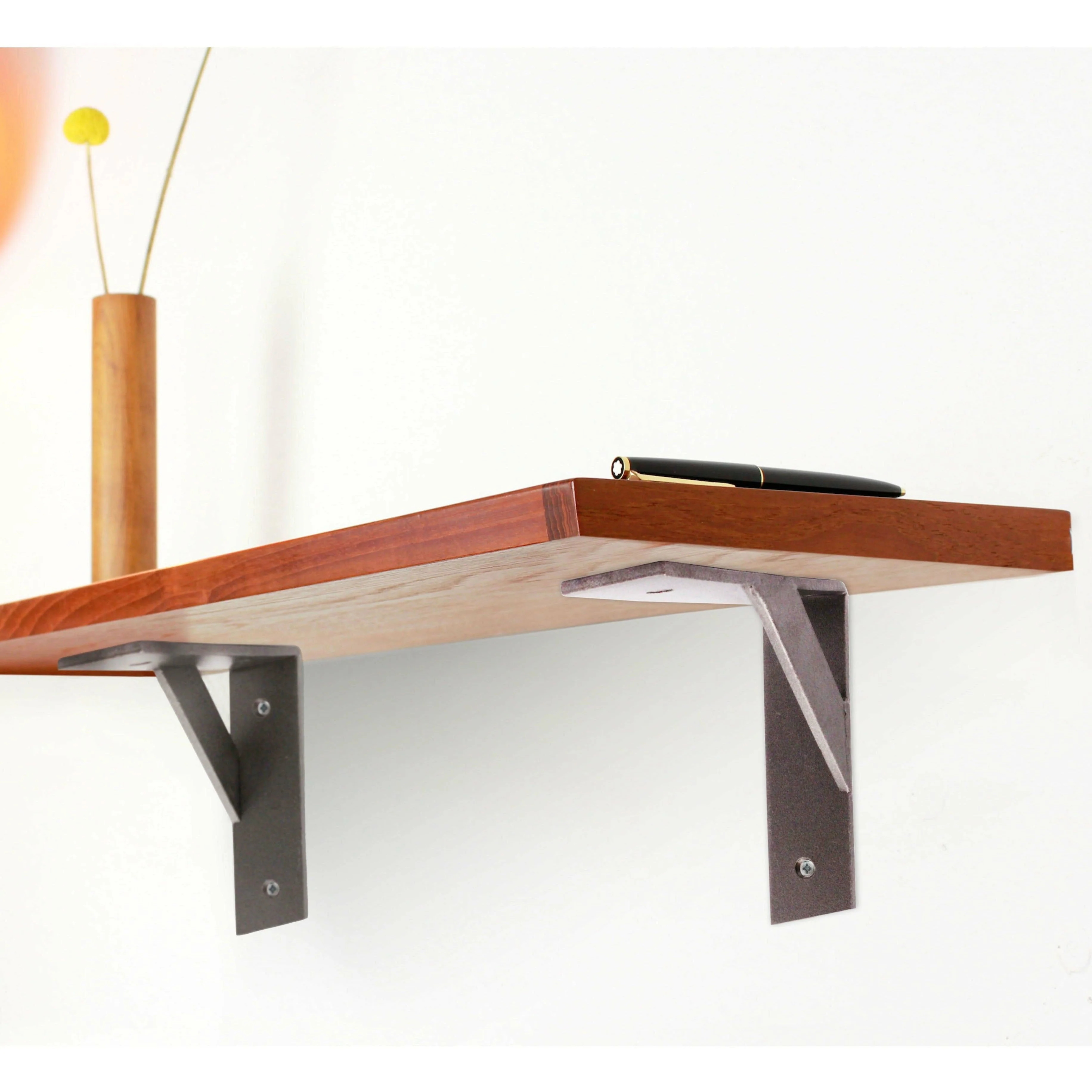 Scaffold Board Shelf Brackets Strong 150mm PAIR Reinforced Heavy Duty Rustic Wall Mounted Supports - Image 5
