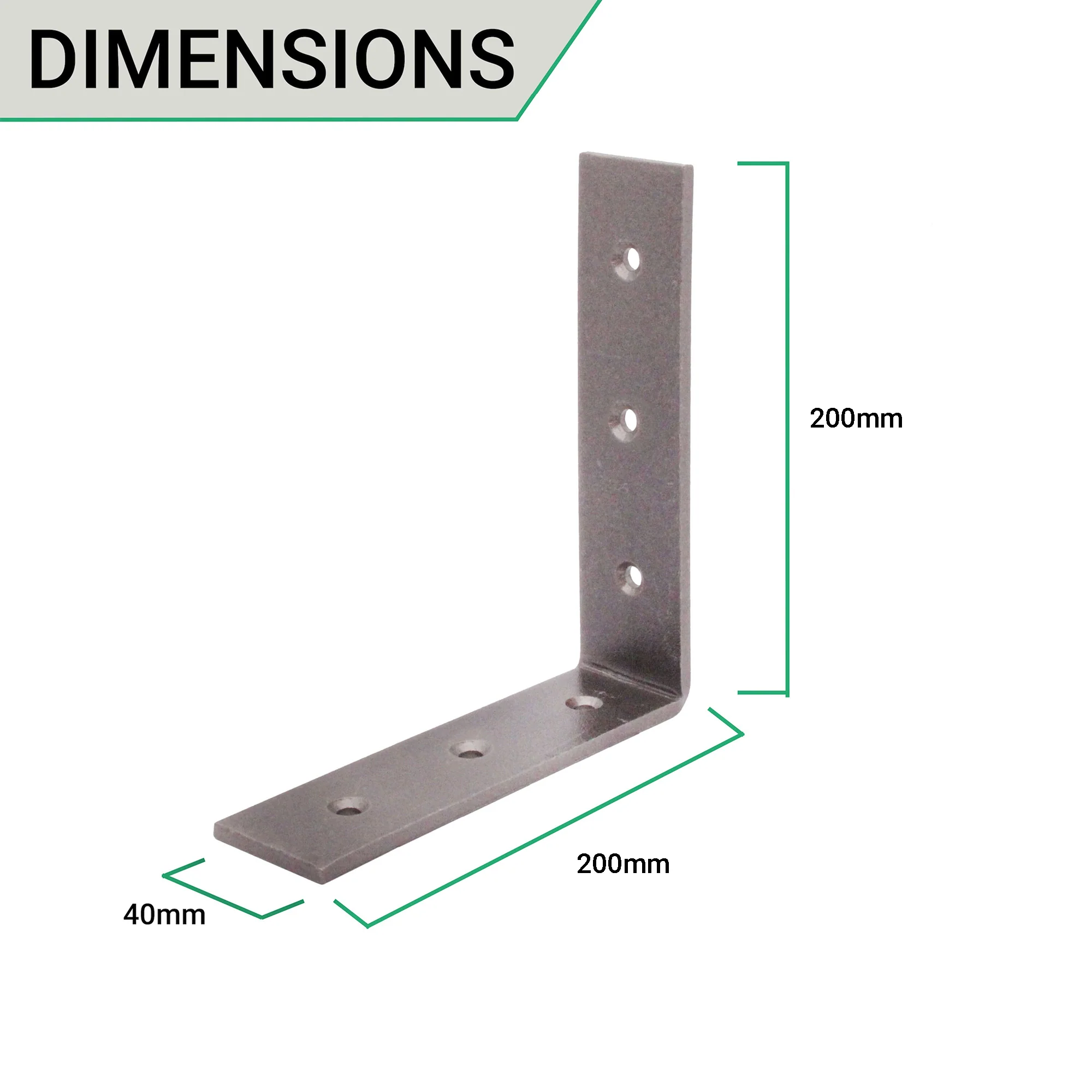 Scaffold Board Shelf Brackets 200mm PAIR Heavy Duty Rustic Wall Mounted Supports - Image 2