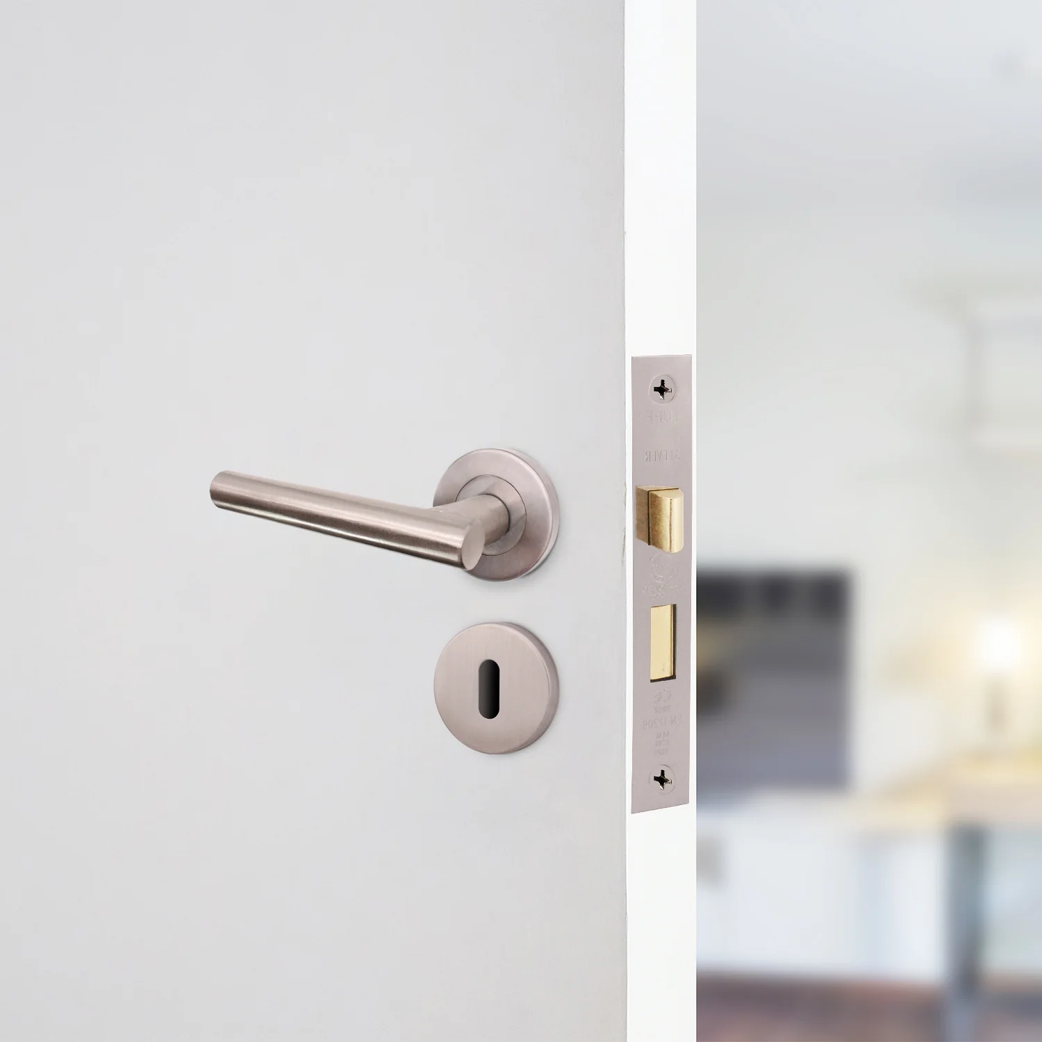 Mortice Fire Rated Sashlock - 80mm Case Size - 57mm Backset - Satin Nickel - Image 7