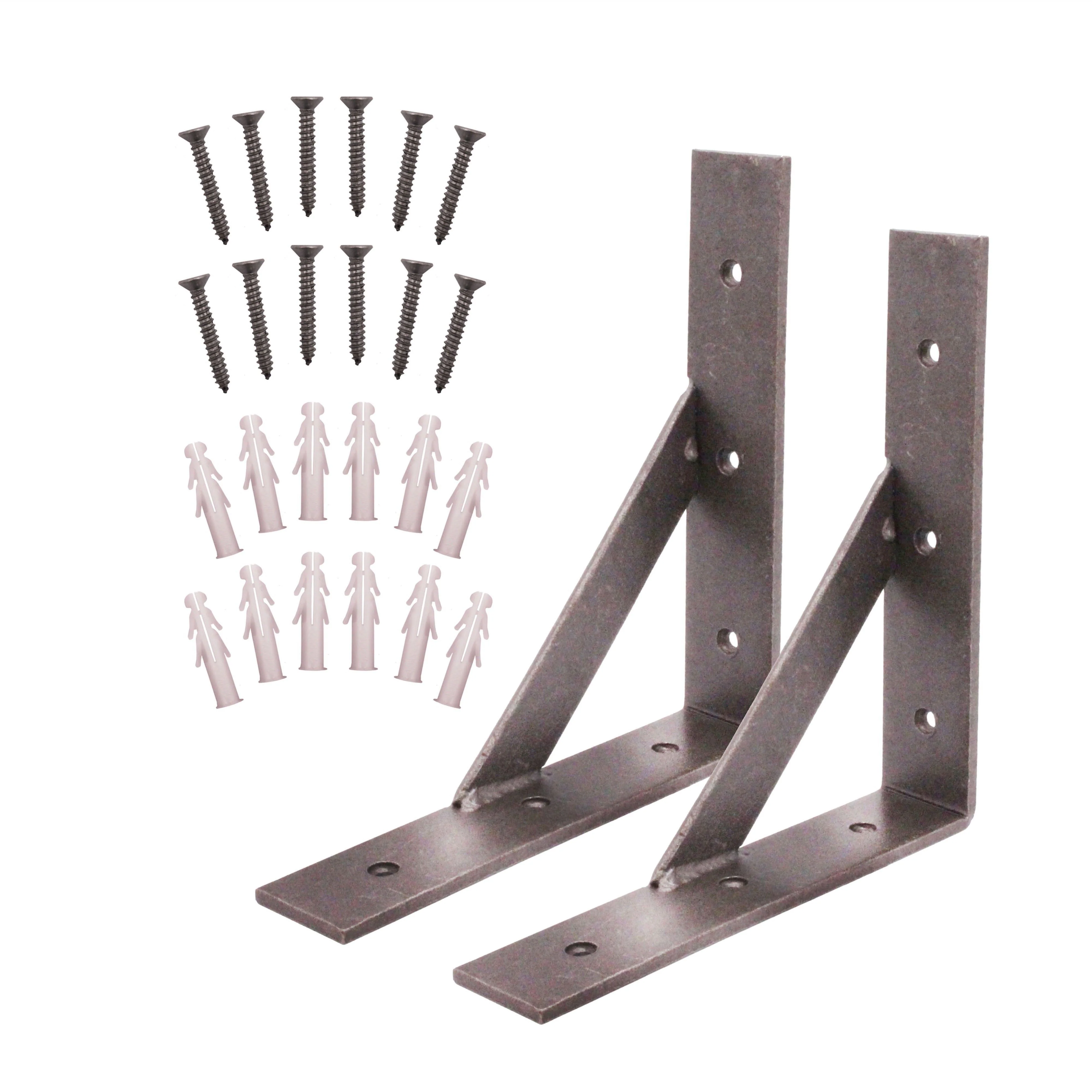 Scaffold Board Shelf Brackets Strong 400mm PAIR Reinforced Heavy Duty Rustic Wall Mounted Supports