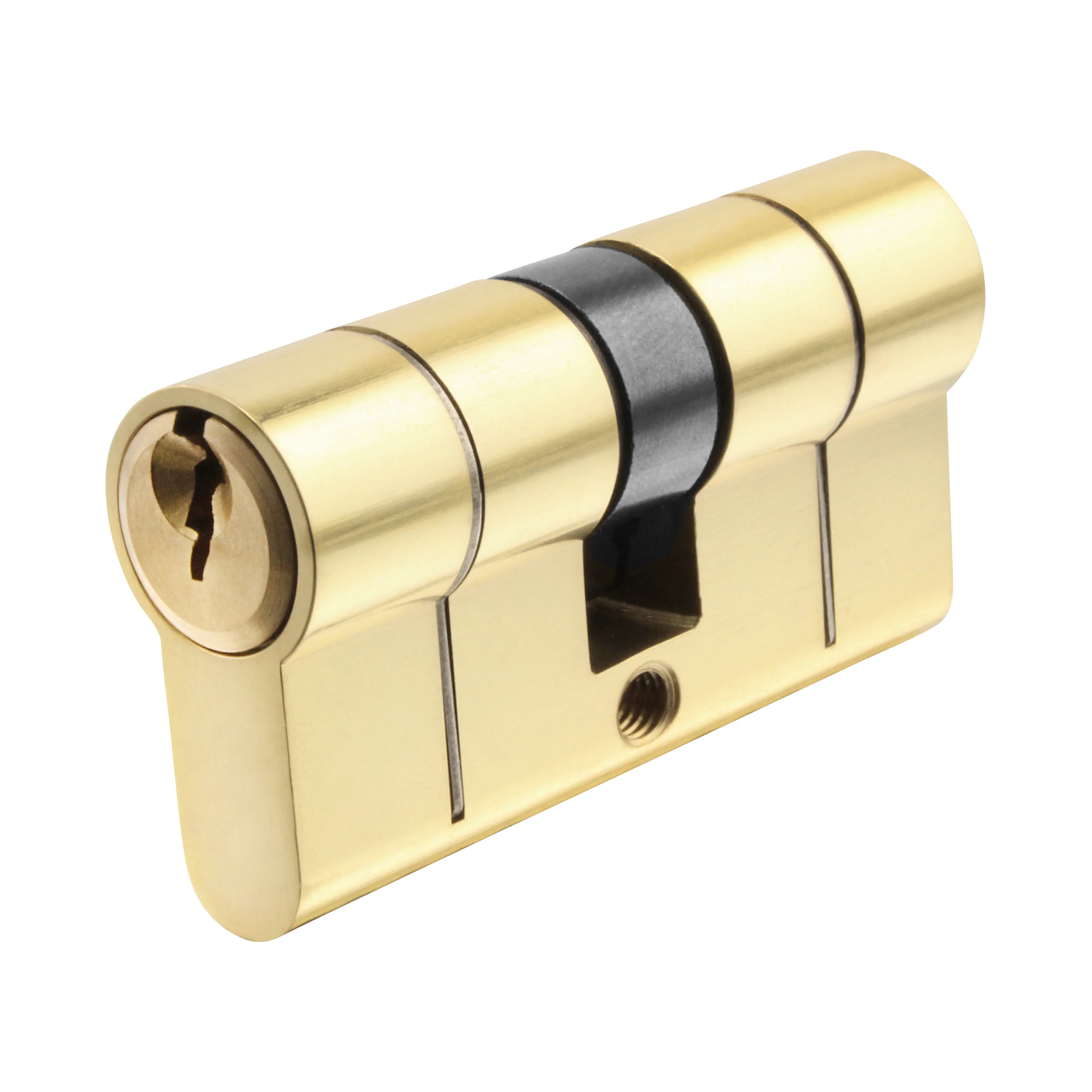5 Pin 30/40mm 70mm [25+35+10mm] Euro Double Cylinder - Master Keyed - Polished Brass