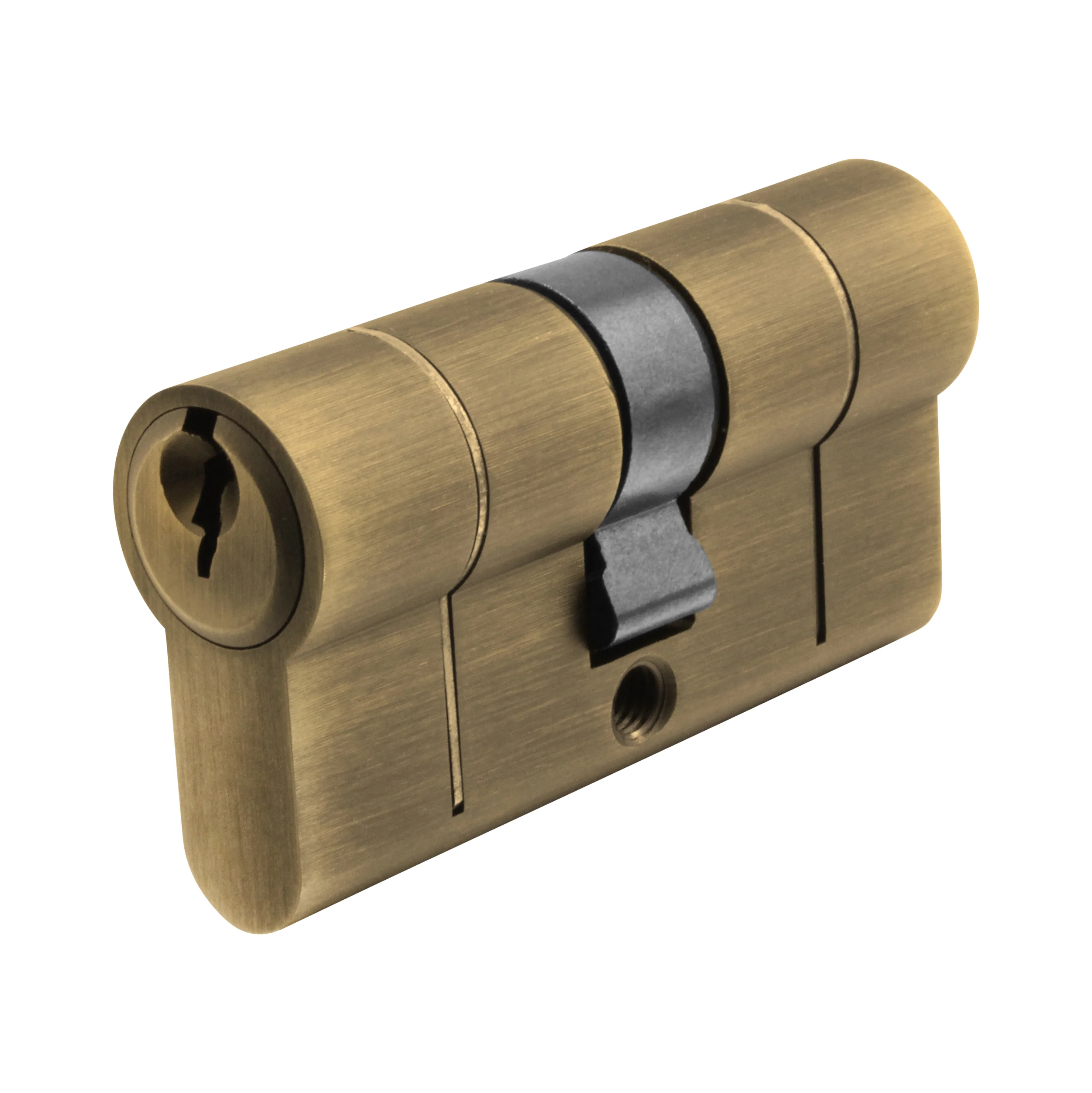 5 Pin 45/45mm 90mm [40+40+10mm] Euro Double Cylinder - Keyed to Differ - Satin Antique Brass