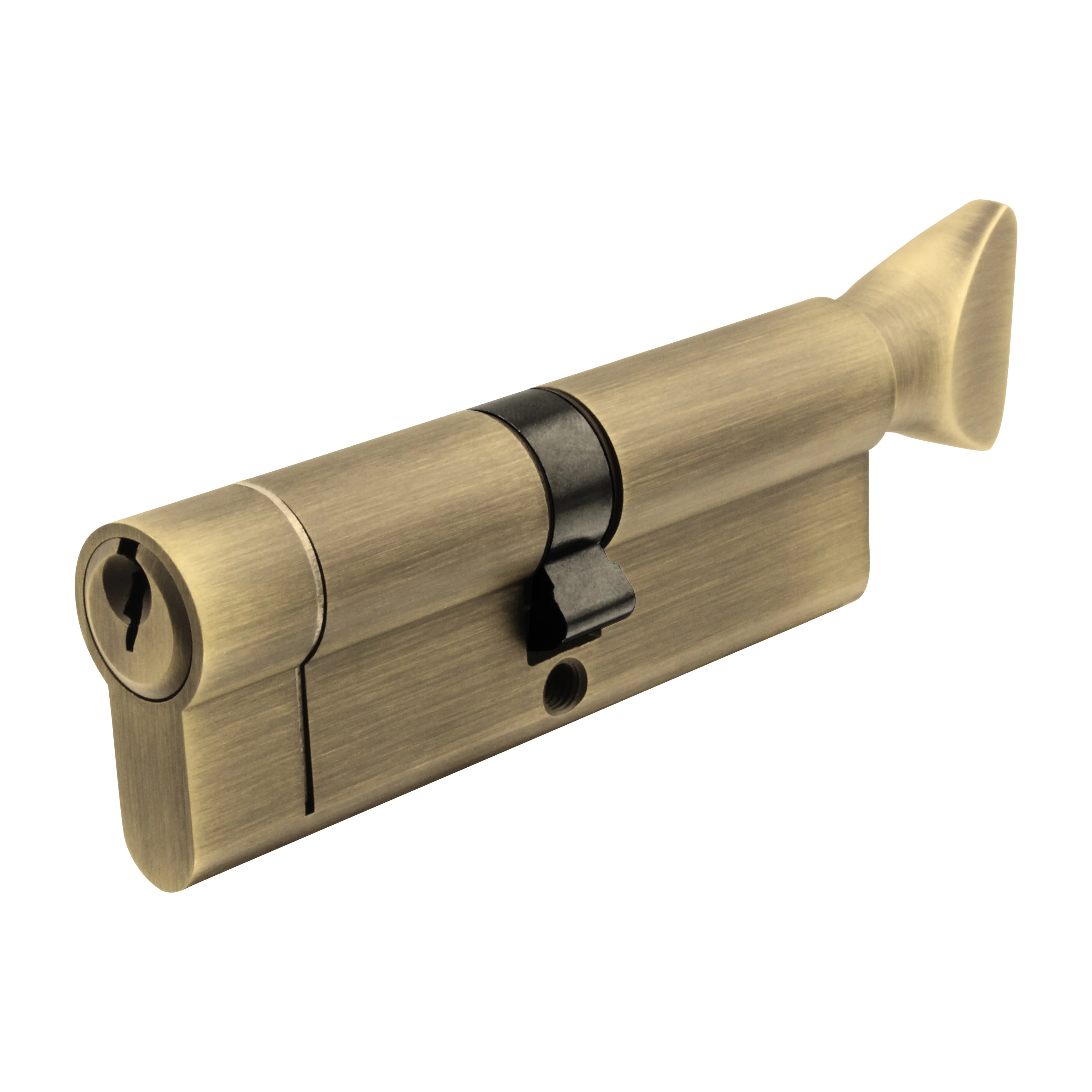 5 Pin 50/50mm 100mm [45+45+10mm] Euro Cylinder and Turn - Master Keyed - Satin Antique Brass