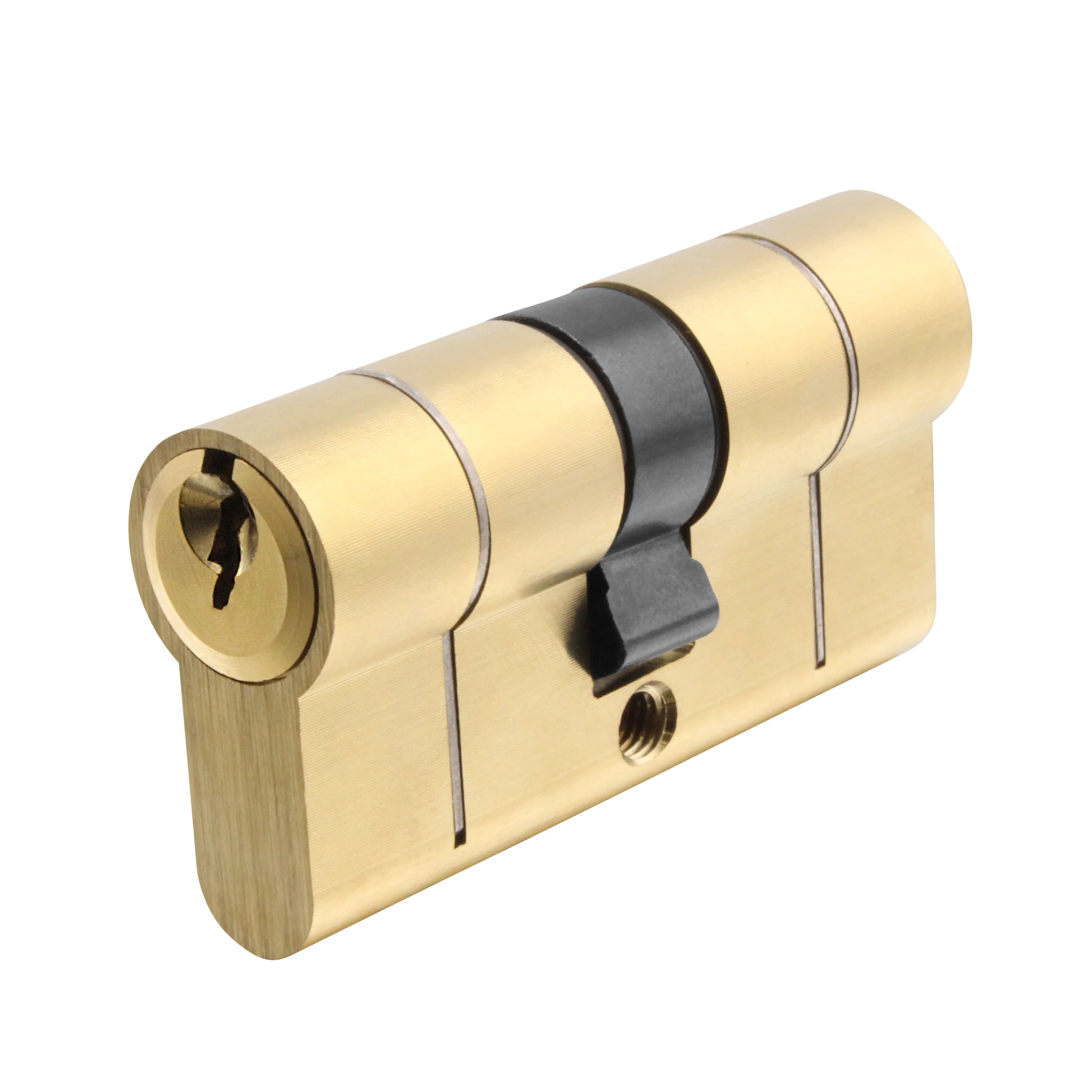 5 Pin 50/50mm 100mm [45+45+10mm] Euro Double Cylinder - Keyed to Differ - Satin Brass