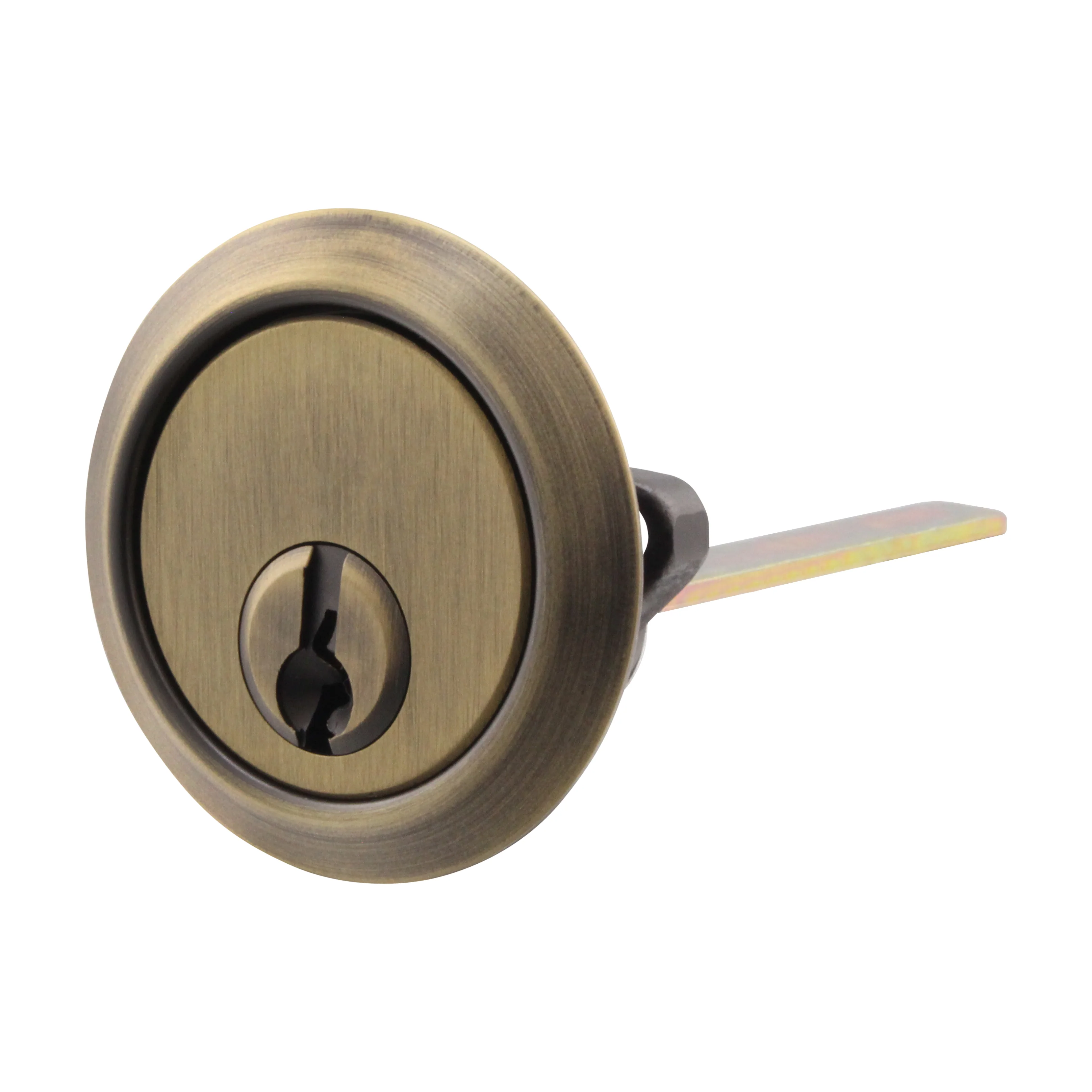 5 Pin Rim Cylinder - Master Keyed - Satin Antique Brass