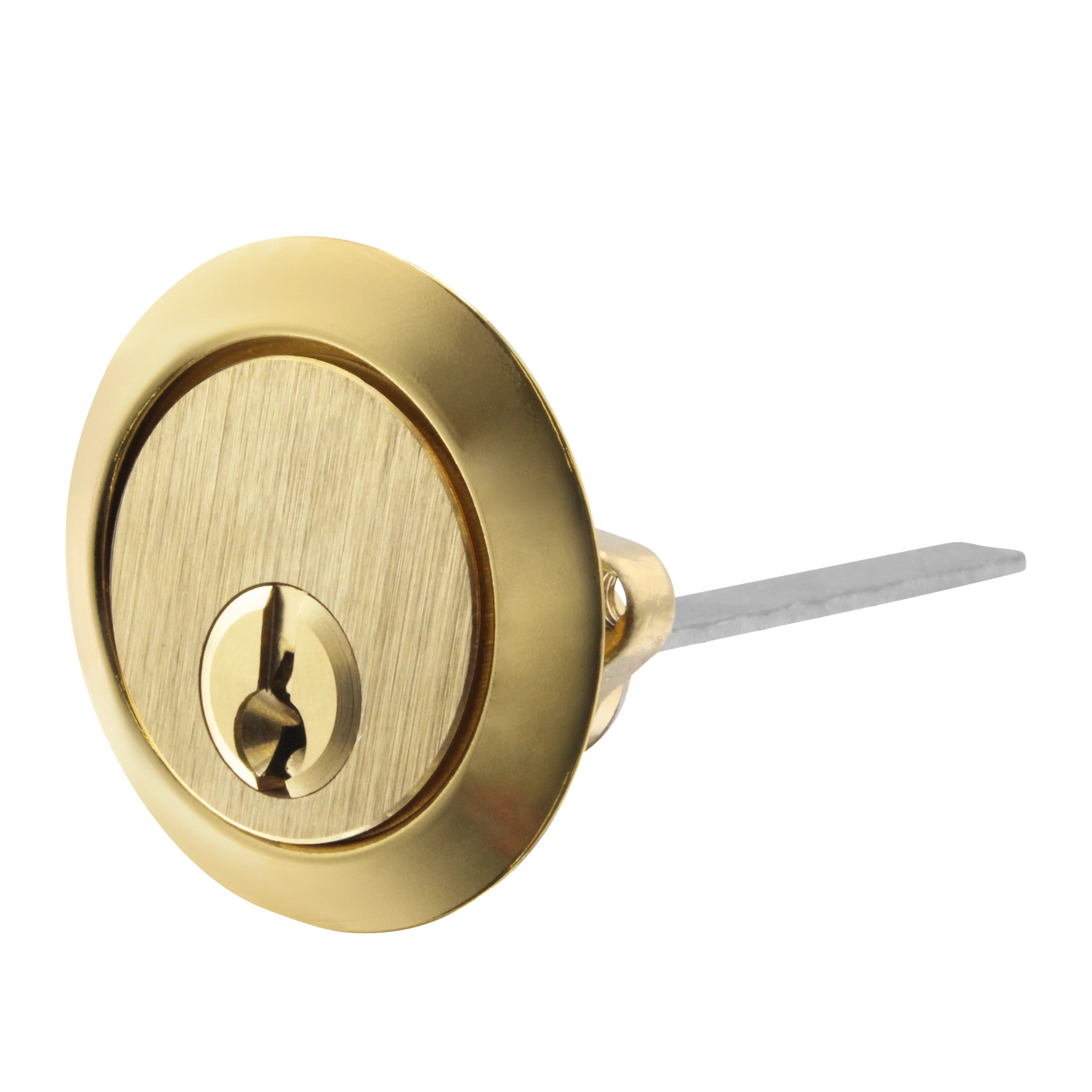 5 Pin Rim Cylinder - Master Keyed - Satin Brass