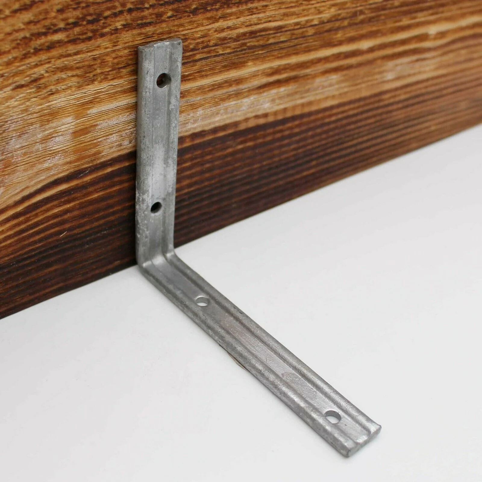 Fluted Angle Brackets - 125x100mm / 5 x 4 Inch - Hot Dip Galvanised