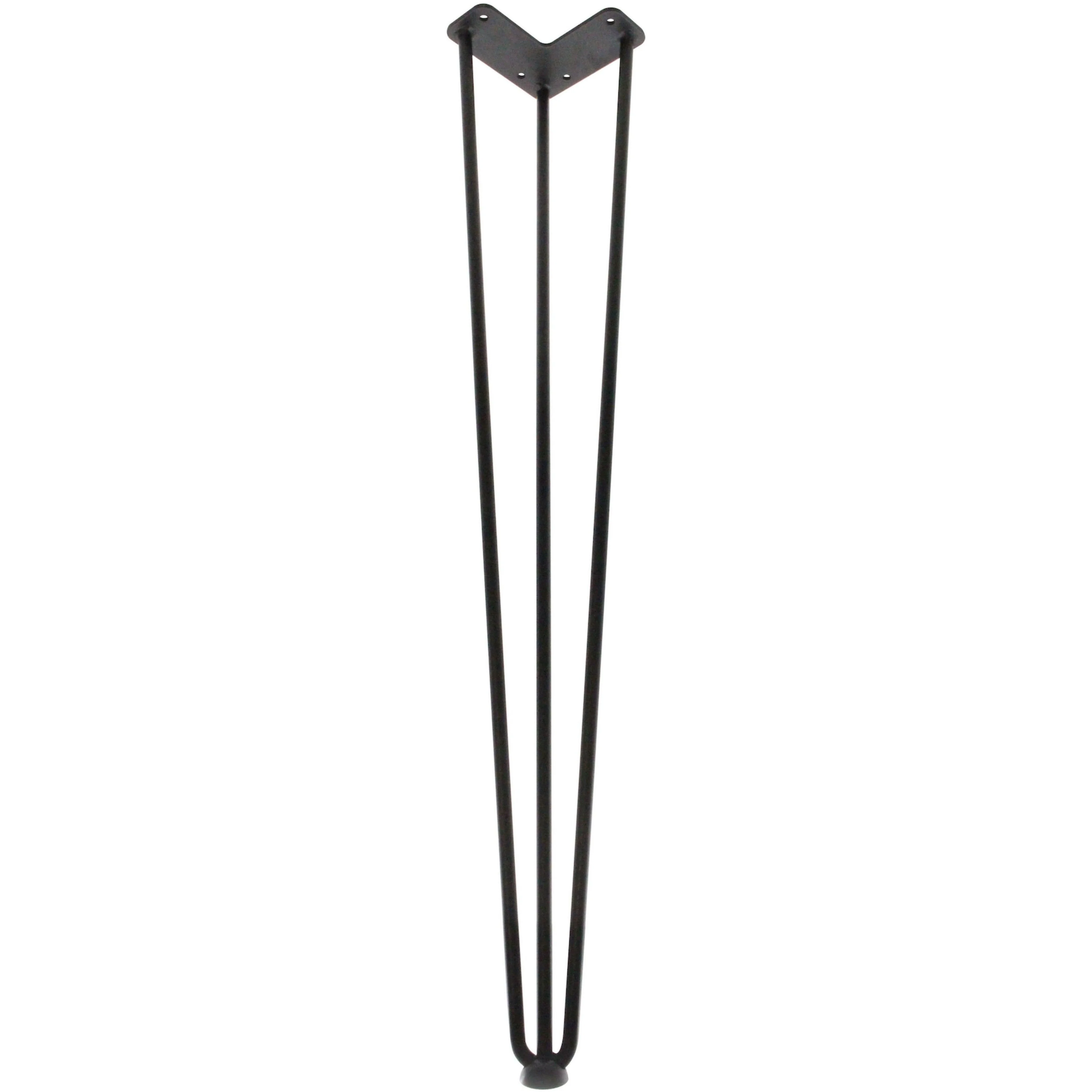 710mm 3 Pin Hairpin Table Leg Matt Black - Single Leg