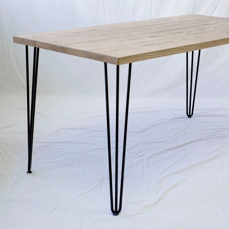710mm 3 Pin Hairpin Table Leg Matt Black - Single Leg - Image 6