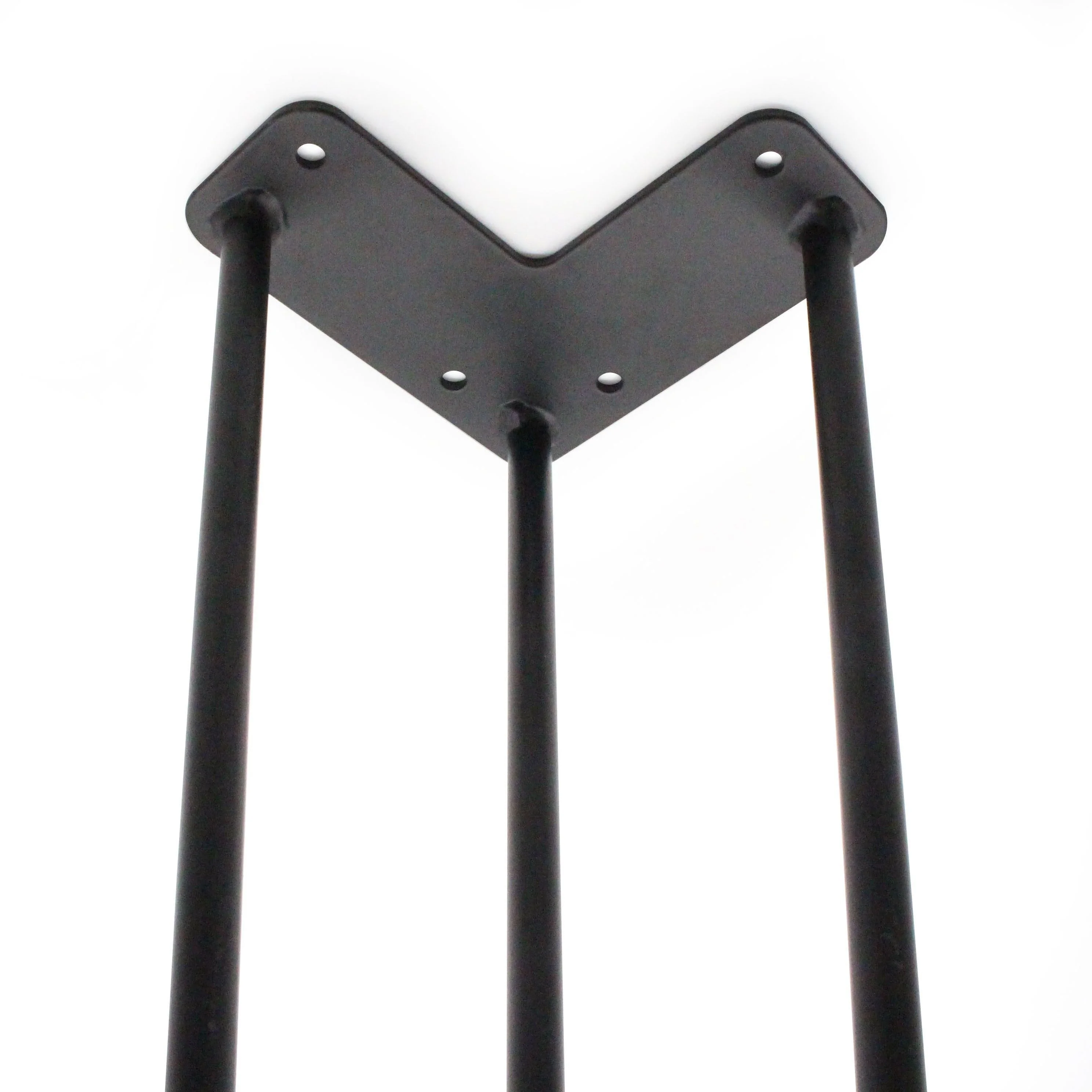 710mm 3 Pin Hairpin Table Leg Matt Black - Single Leg - Image 7
