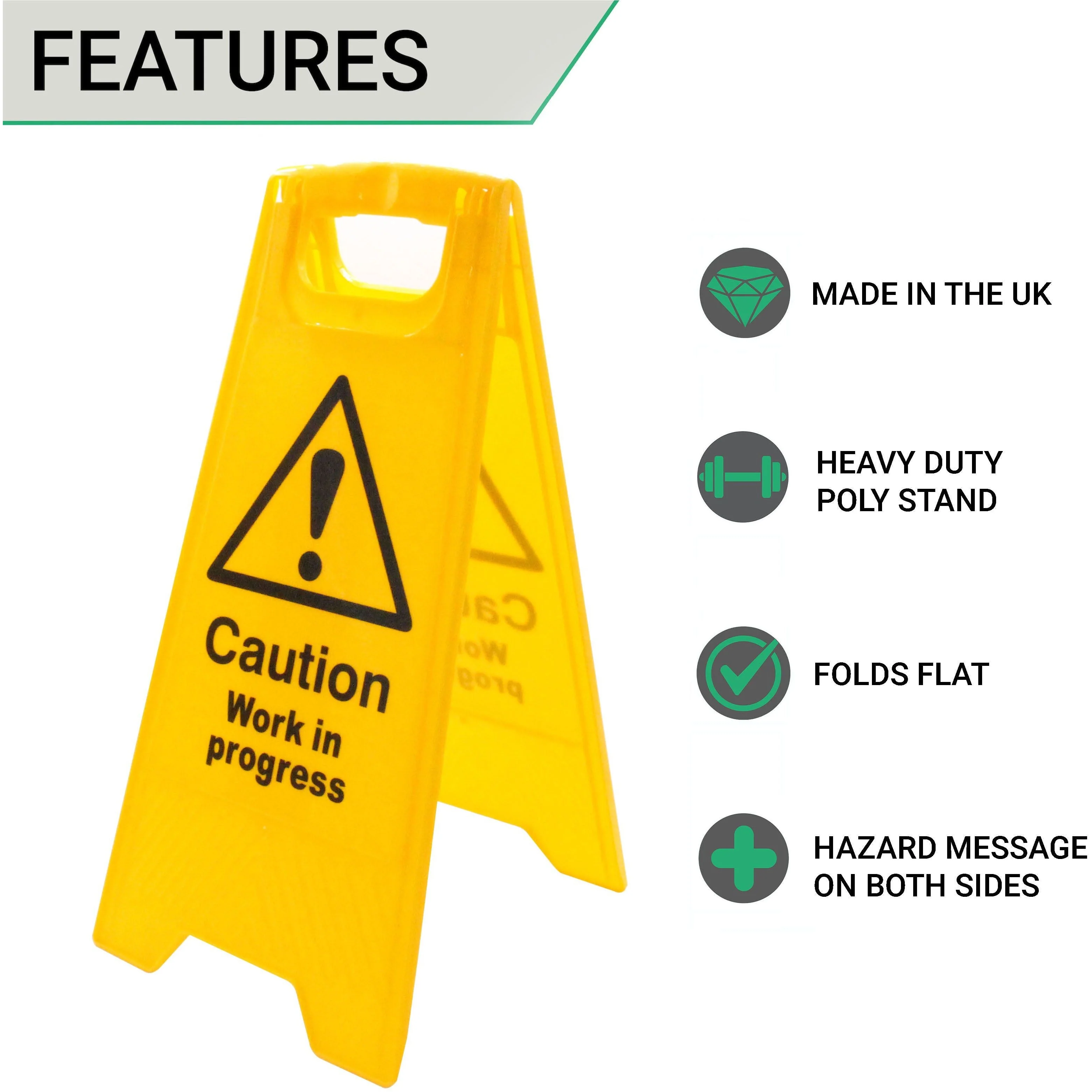 A-Board Caution Work in Progress 620x290mm - Image 2