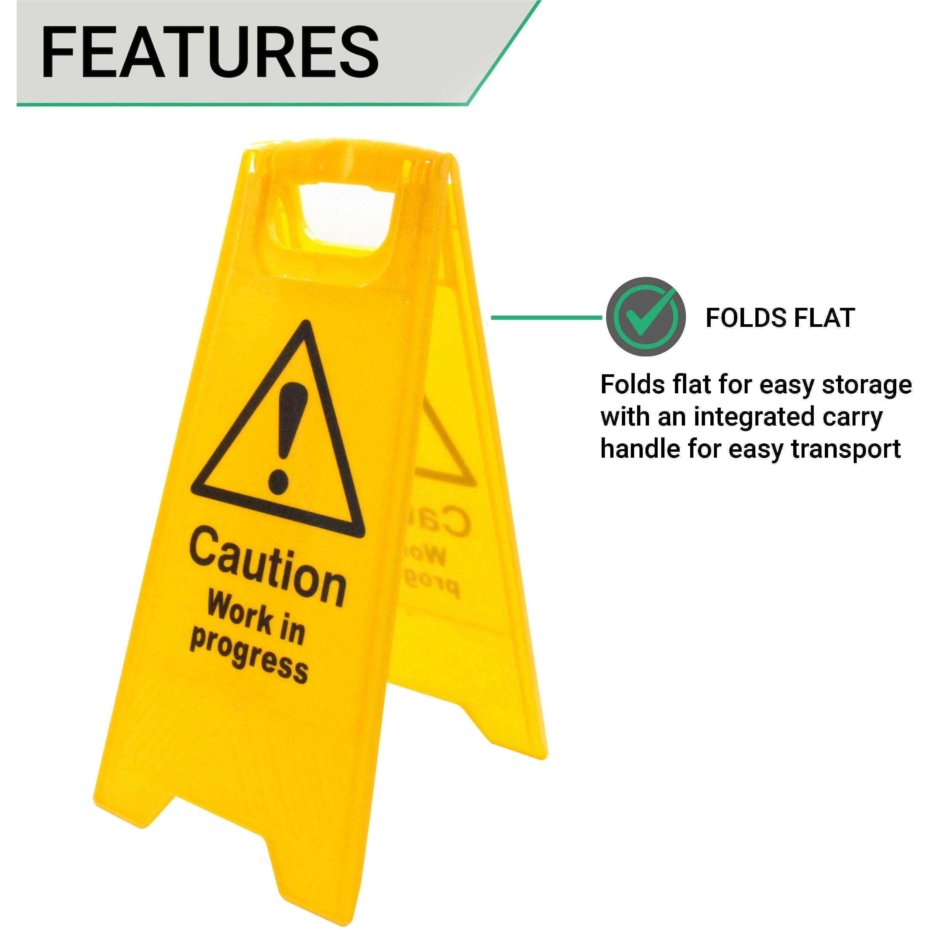 A-Board Caution Work in Progress 620x290mm - Image 3