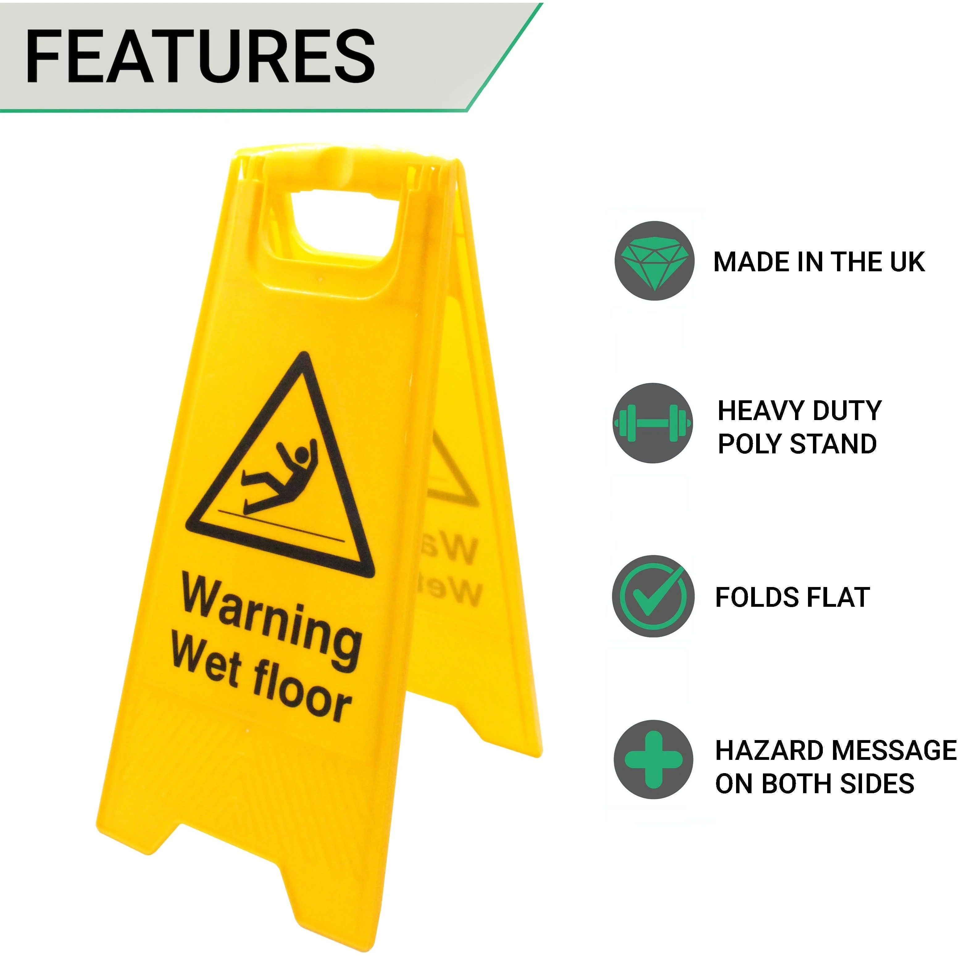 A-Board Warning Wet Floor 620x290mm - Image 2