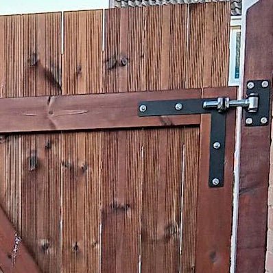 Adjustable Gate Hinges - Right Hand - 300 x 300mm - M24 - Black - Image 5