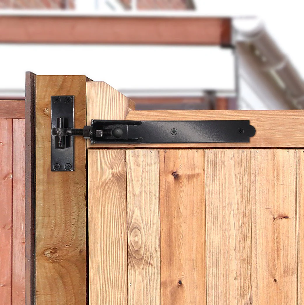 Adjustable Hook and Band Gate Hinge Set -  450mm / 18" - Black (Pair) - Image 5
