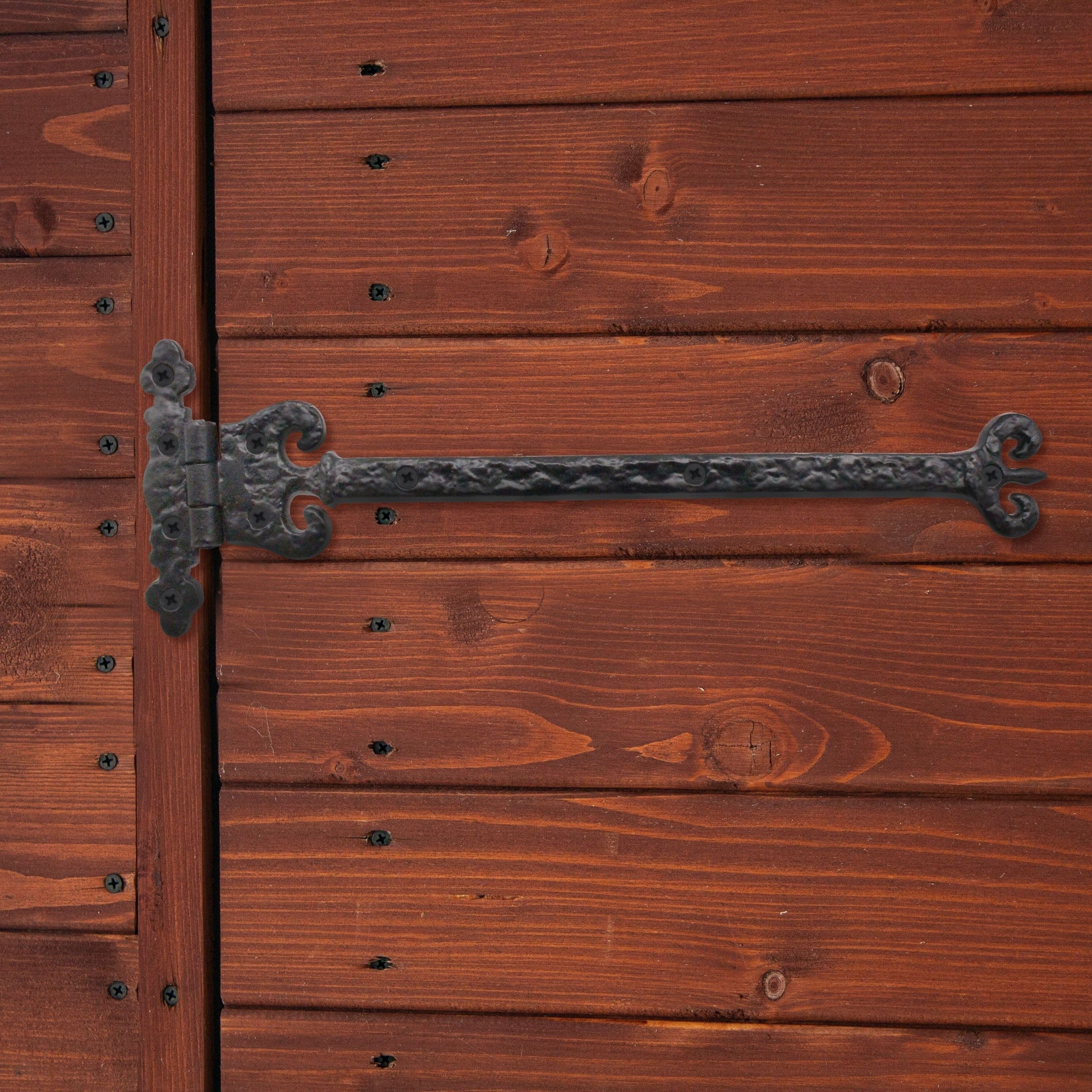 Antique Door and Gate Hinges - 13 x 4 Inches - Black - Image 5