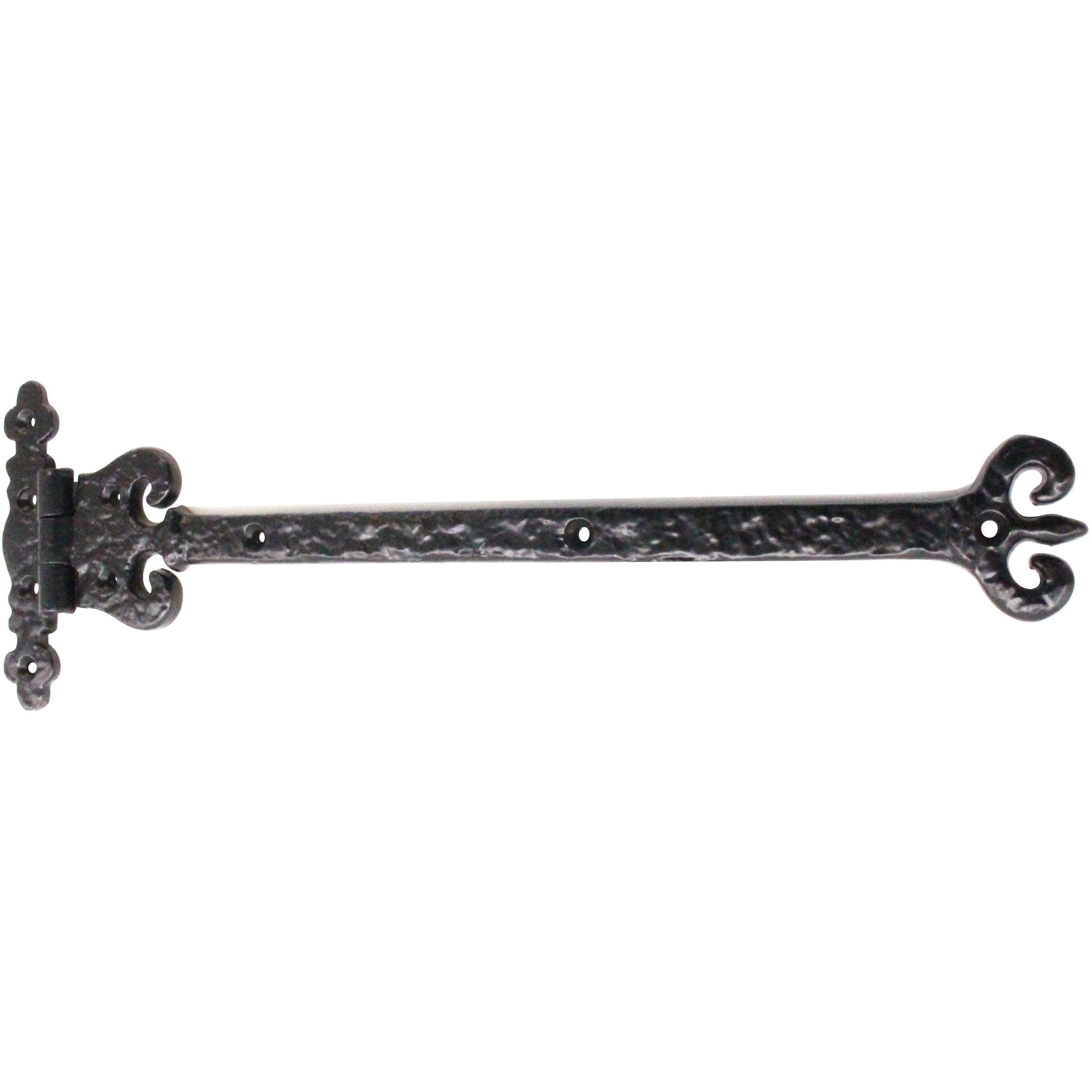 Antique Door and Gate Hinges - 13 x 4 Inches - Black - Image 6