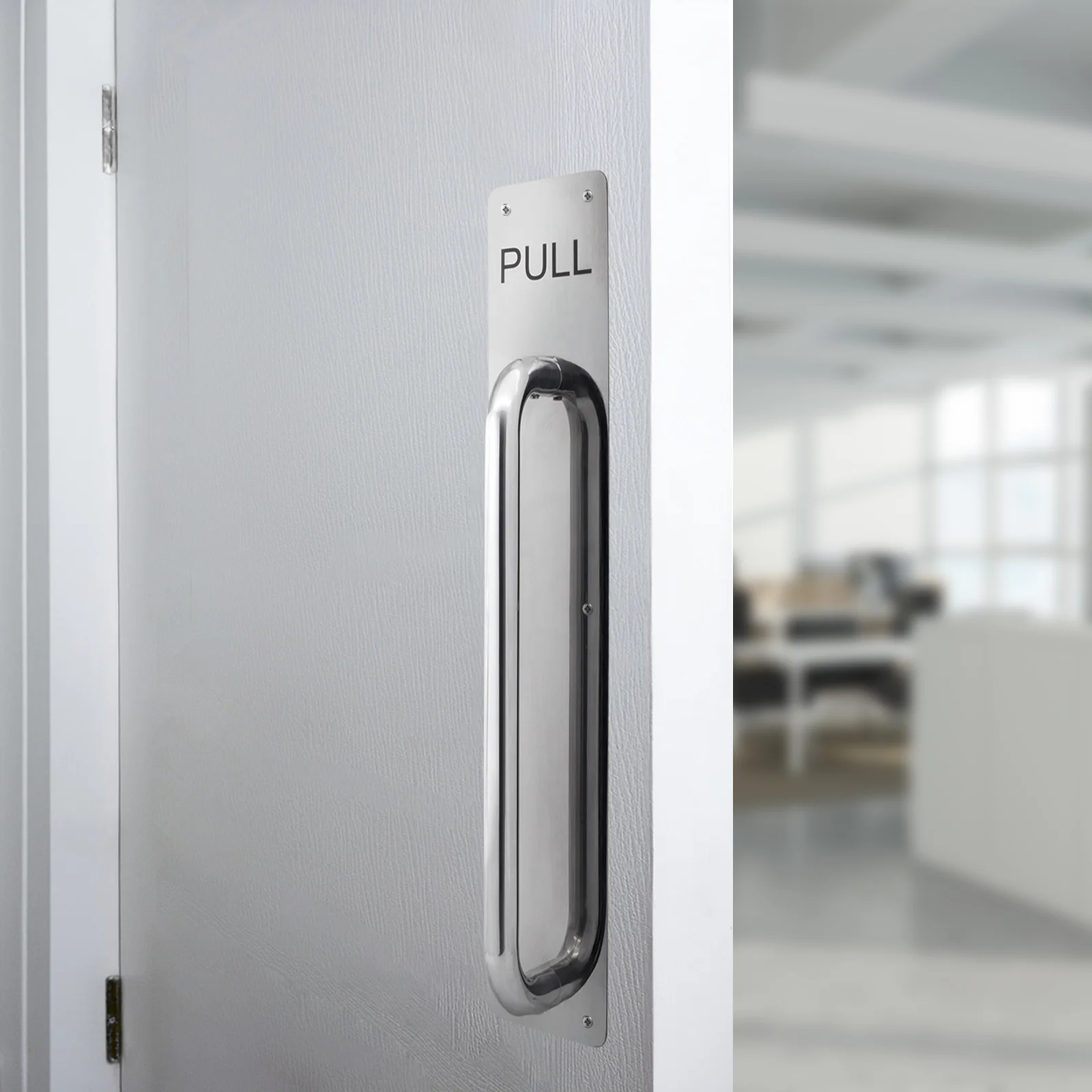 Architectural Pull Handle On Plate - Engraved Pull - 425 x 75mm - Polished Stainless Steel - Image 5