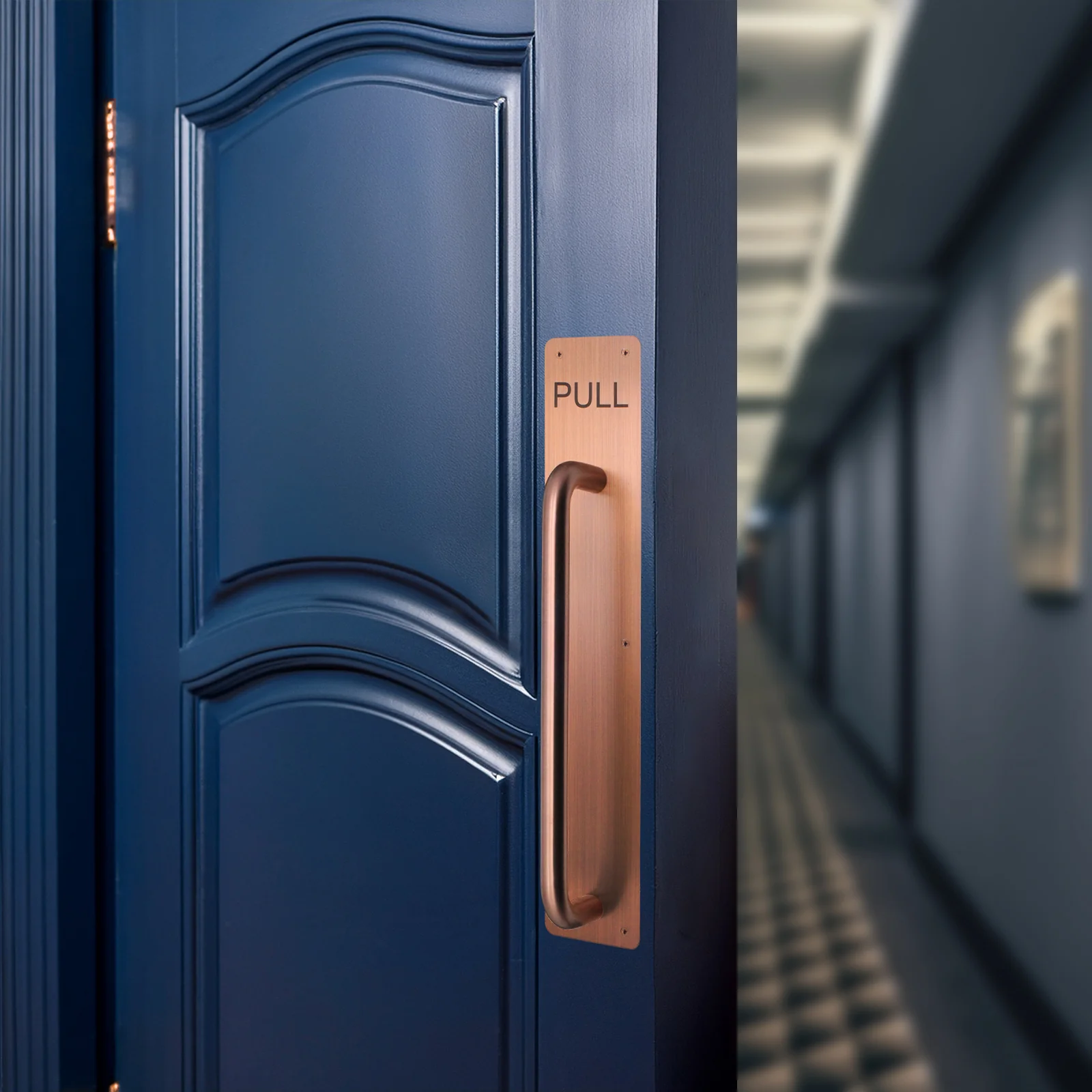 Architectural Pull Handle On Plate - Engraved Pull - 425 x 75mm - PVD Bronze - Image 5
