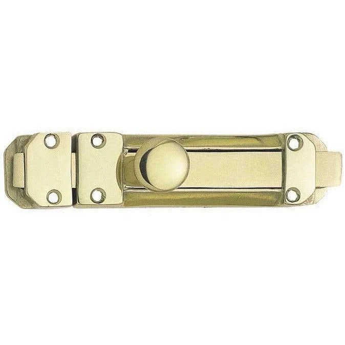 Architectural Surface Bolt - 205mm - Polished Brass