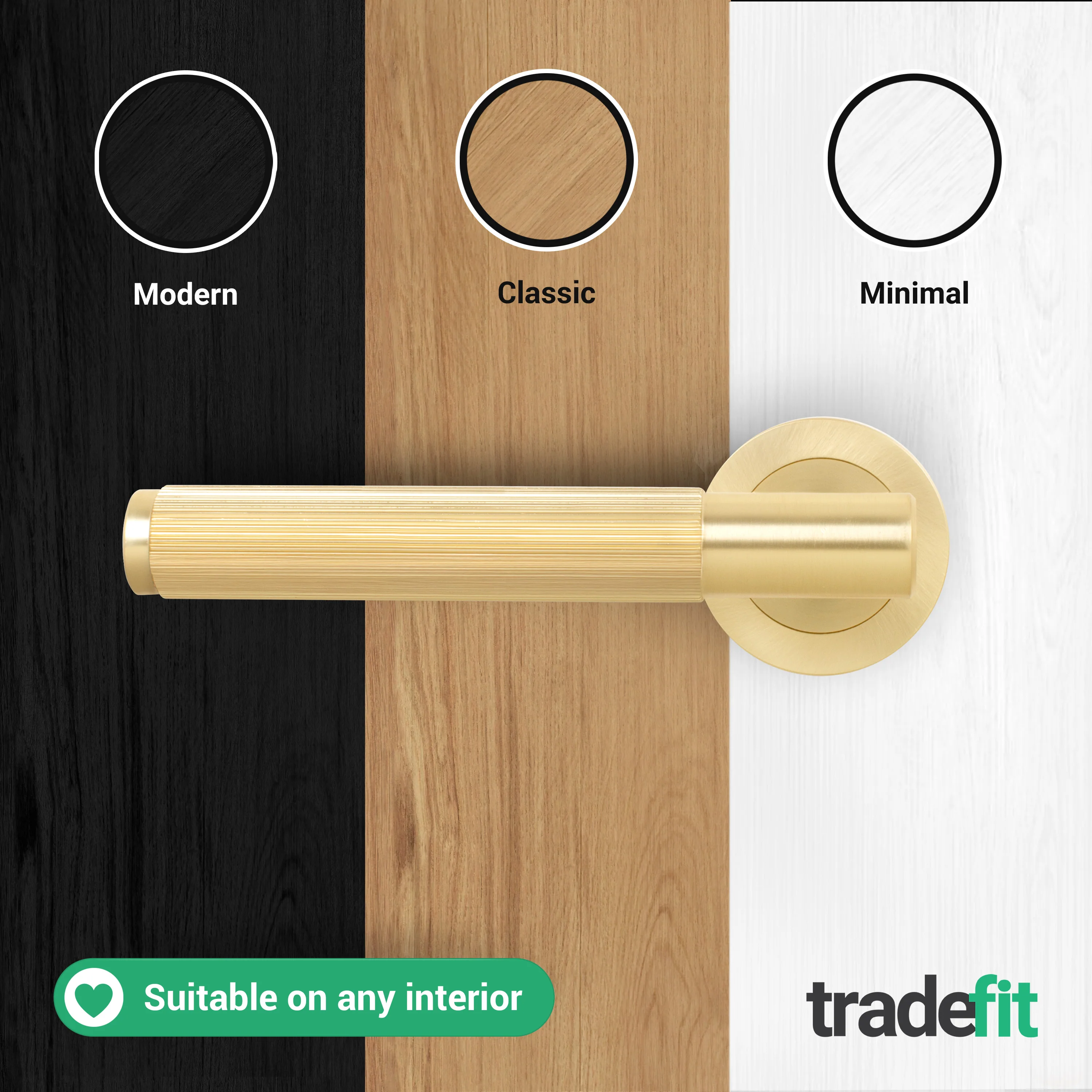 Aurora Satin Brass Lever on Rose Door Handle Kit - Medium Duty FD30/60 - 80mm Euro Sashlock and Double Cylinder - Master Keyed - Image 7