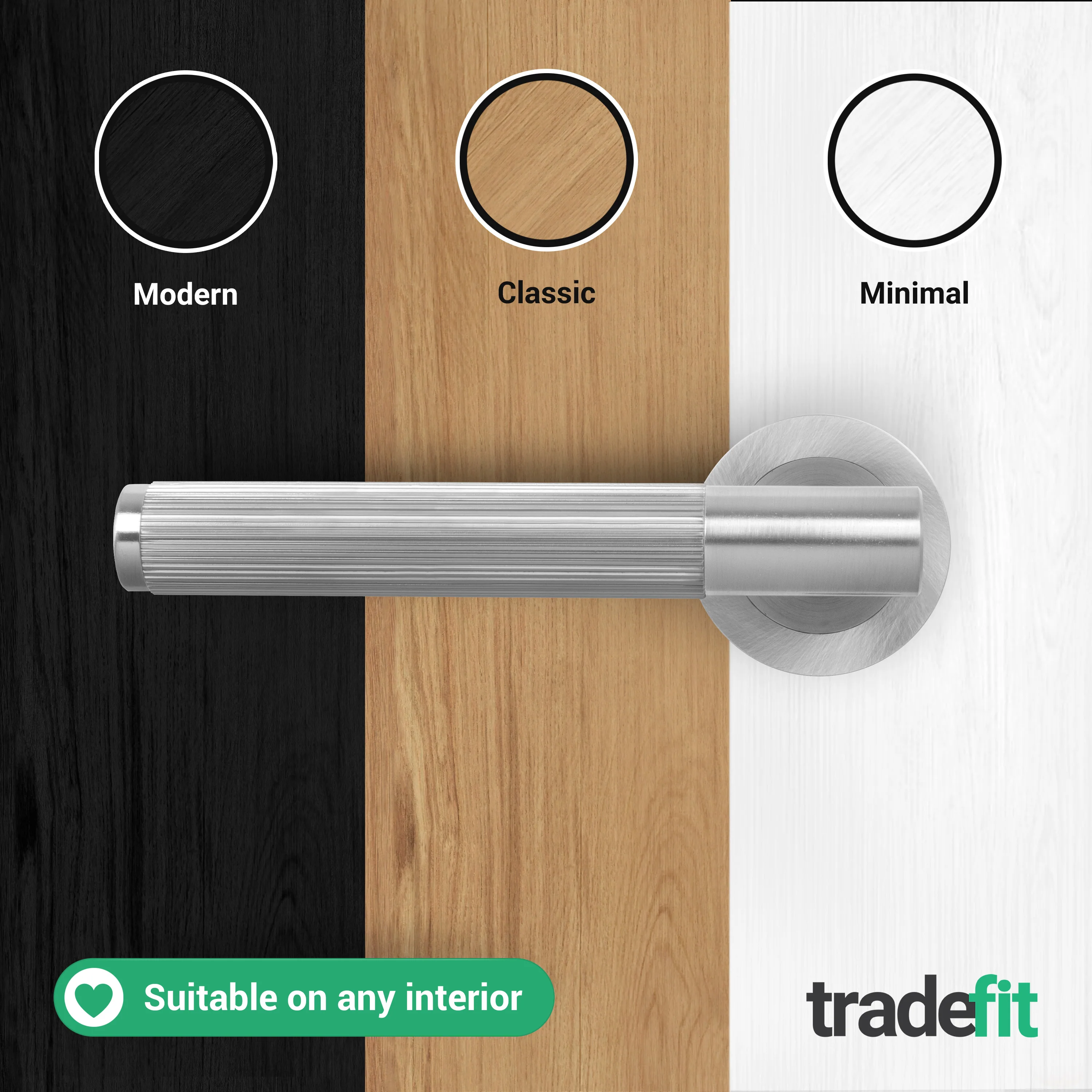 Aurora Satin Nickel Lever on Rose Door Handle Kit - Medium Duty FD30/60 - 80mm Euro Sashlock and Thumbturn Cylinder - Master Keyed - Image 7