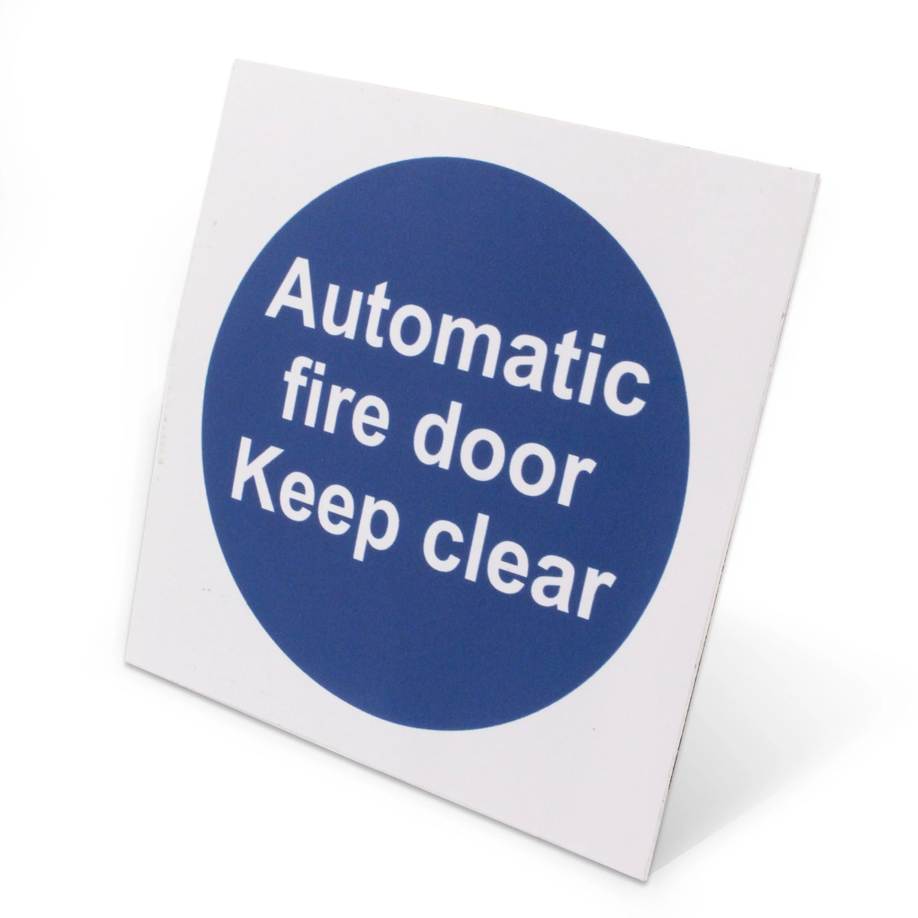 Automatic Fire Door Keep Clear 100x100mm Self Adh Vinyl - Image 6