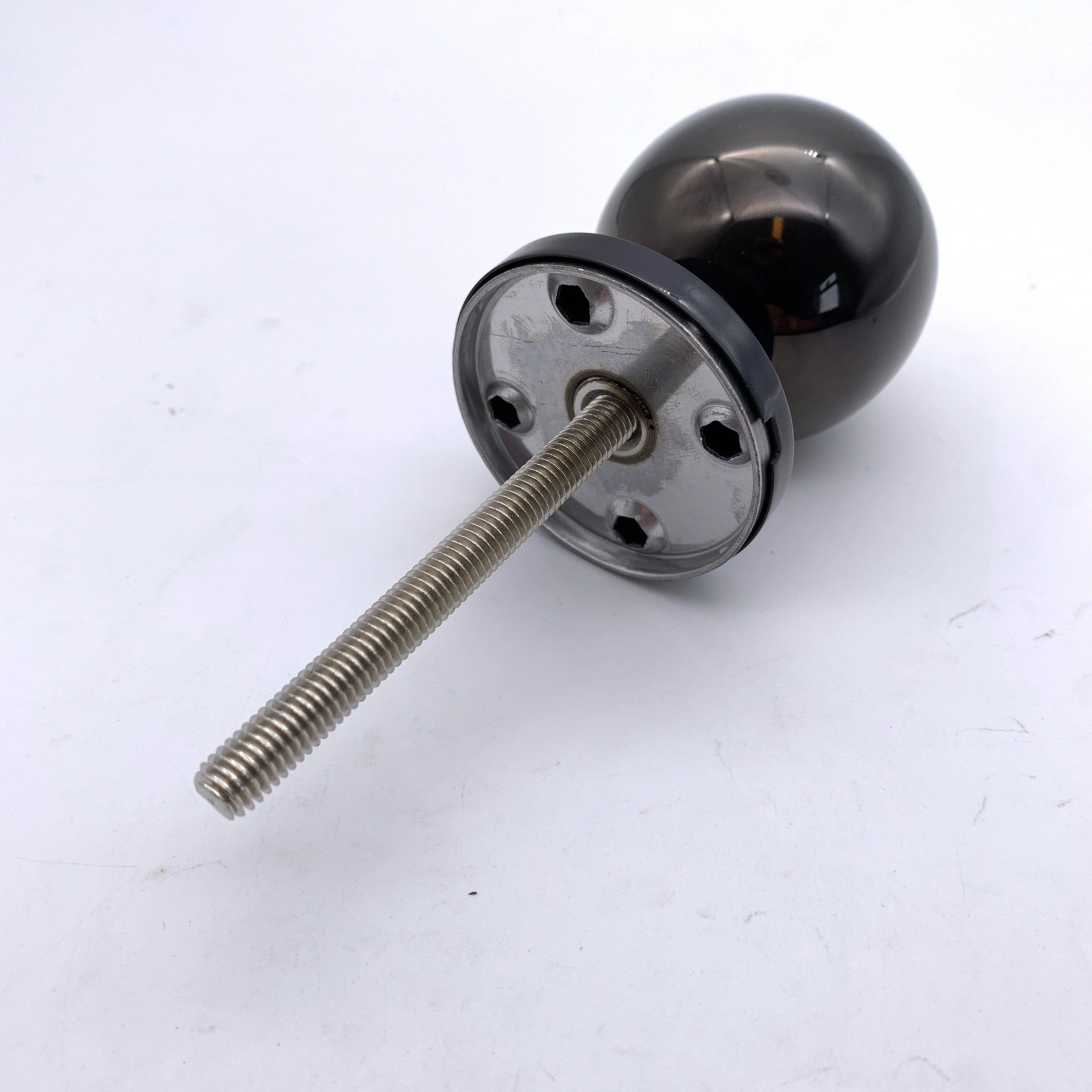 Centre Door Knob Ball Bolt Fixed Door Pull - 55mm - Black Nickel - Image 5
