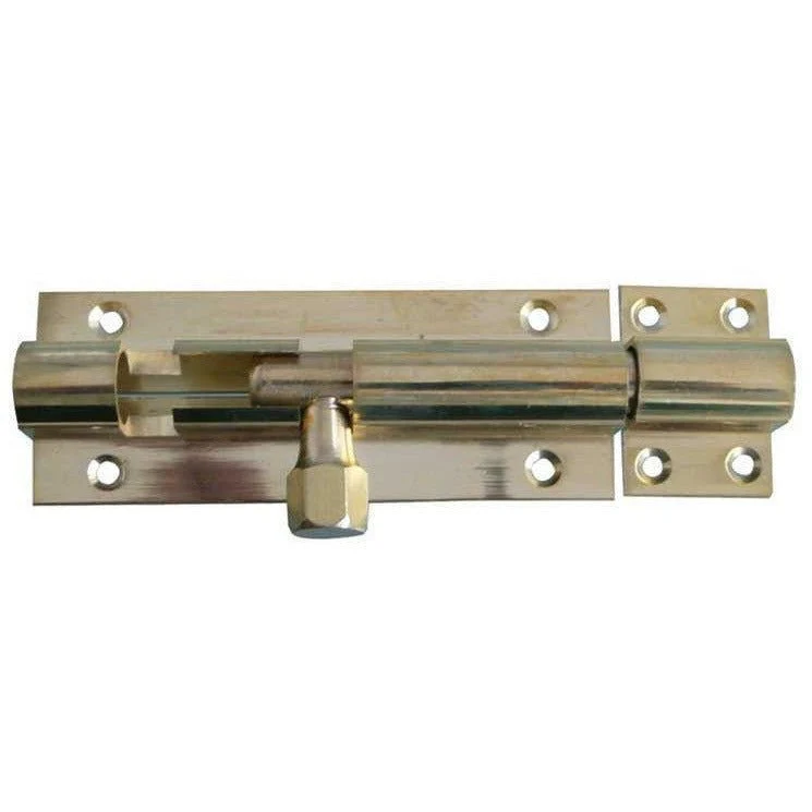 Barrel Bolt Straight - 100x25mm - Polished Brass