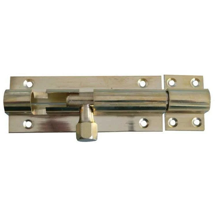 Barrel Bolt Straight - 75x25mm - Polished Brass