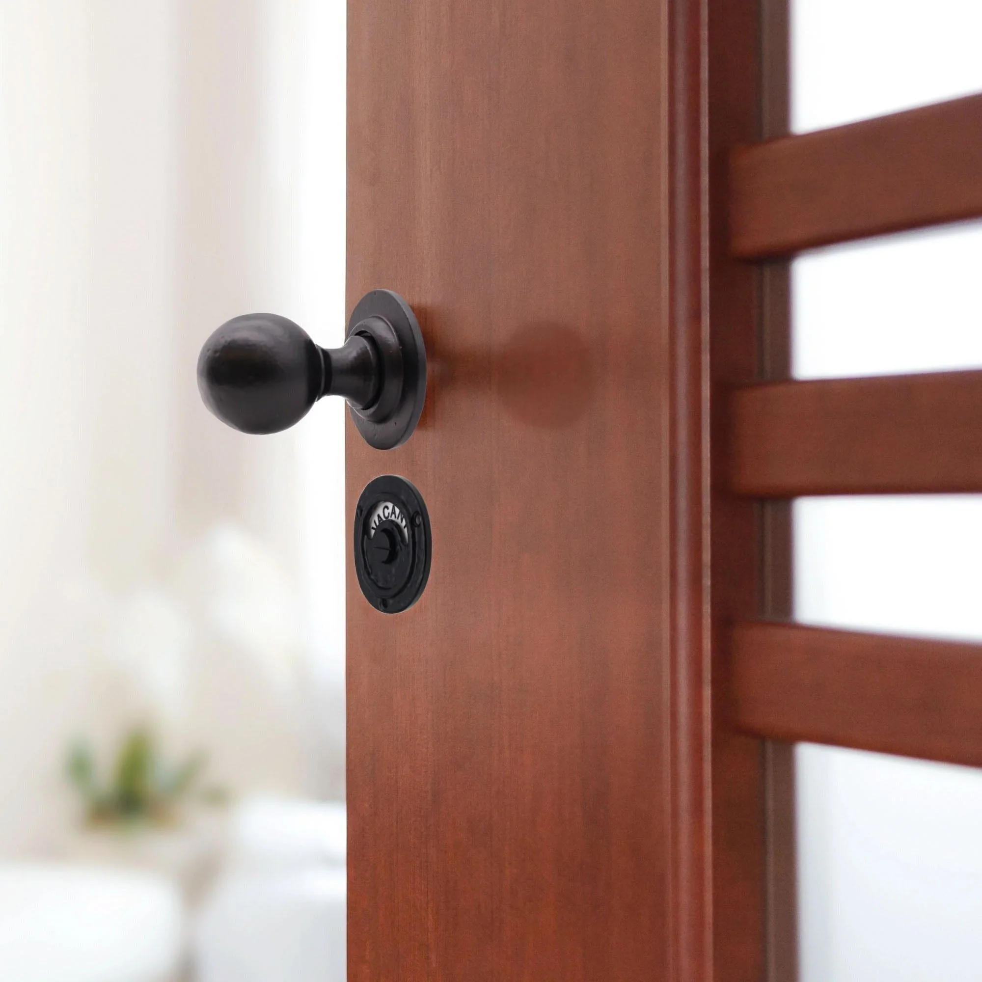 Bathroom Indicator Bolt - Black Antique Iron - 83mm - Image 7
