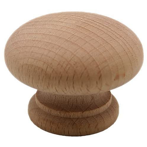 Beech Knob - 25mm - Unlacquered
