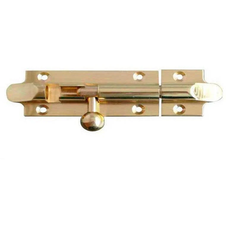 Bell Pattern Barrel Bolt Straight - 102x32mm - Polished Brass