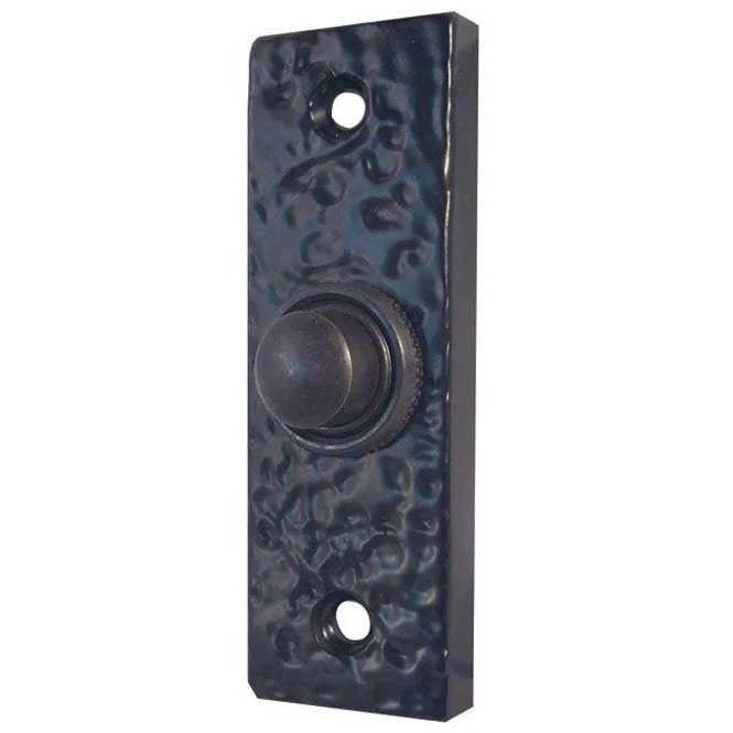 Bell Push - 78x26mm - Black Antique Iron