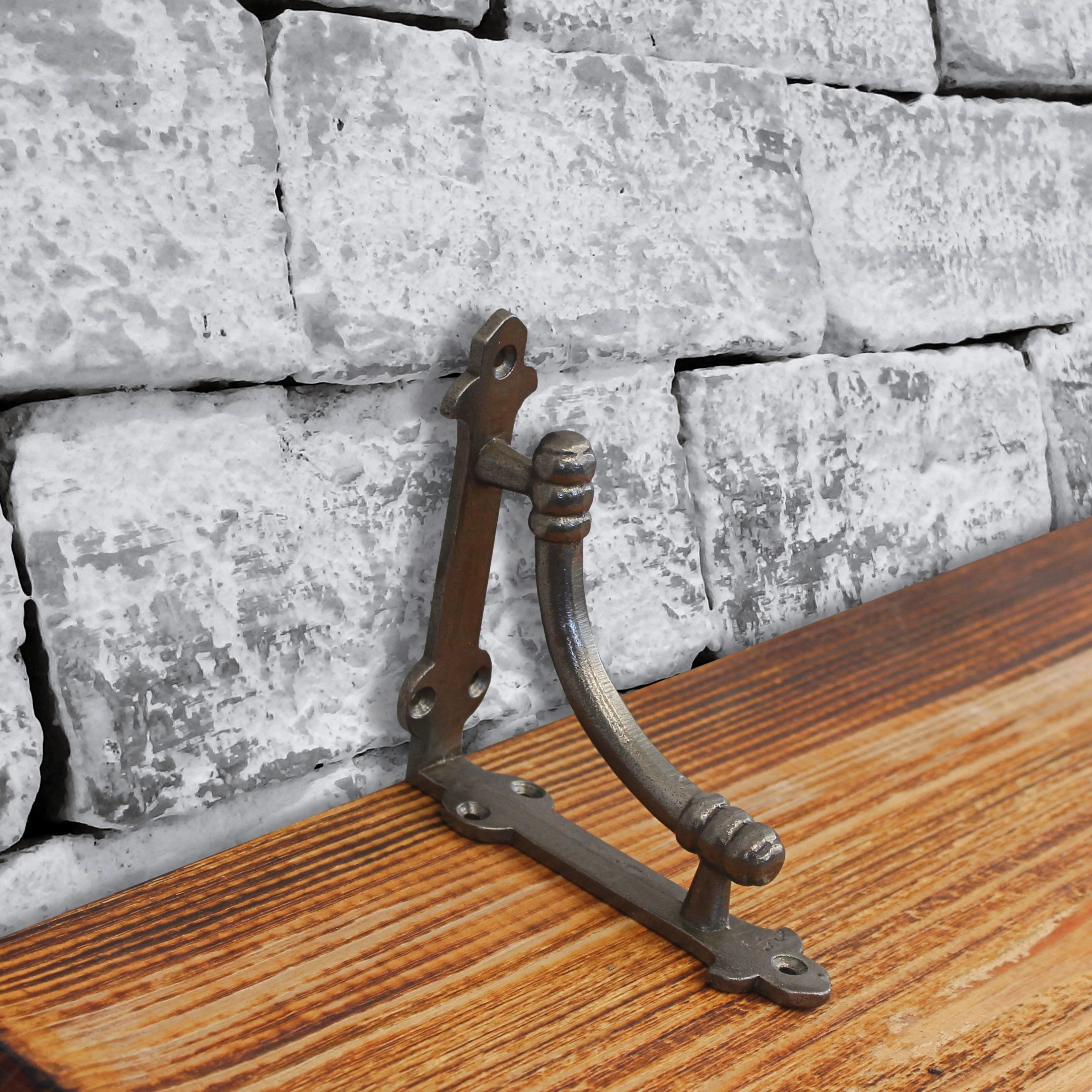 Below Stairs Shelf Bracket Cast Iron - 125x125mm - Self Colour Lacquered - Image 5