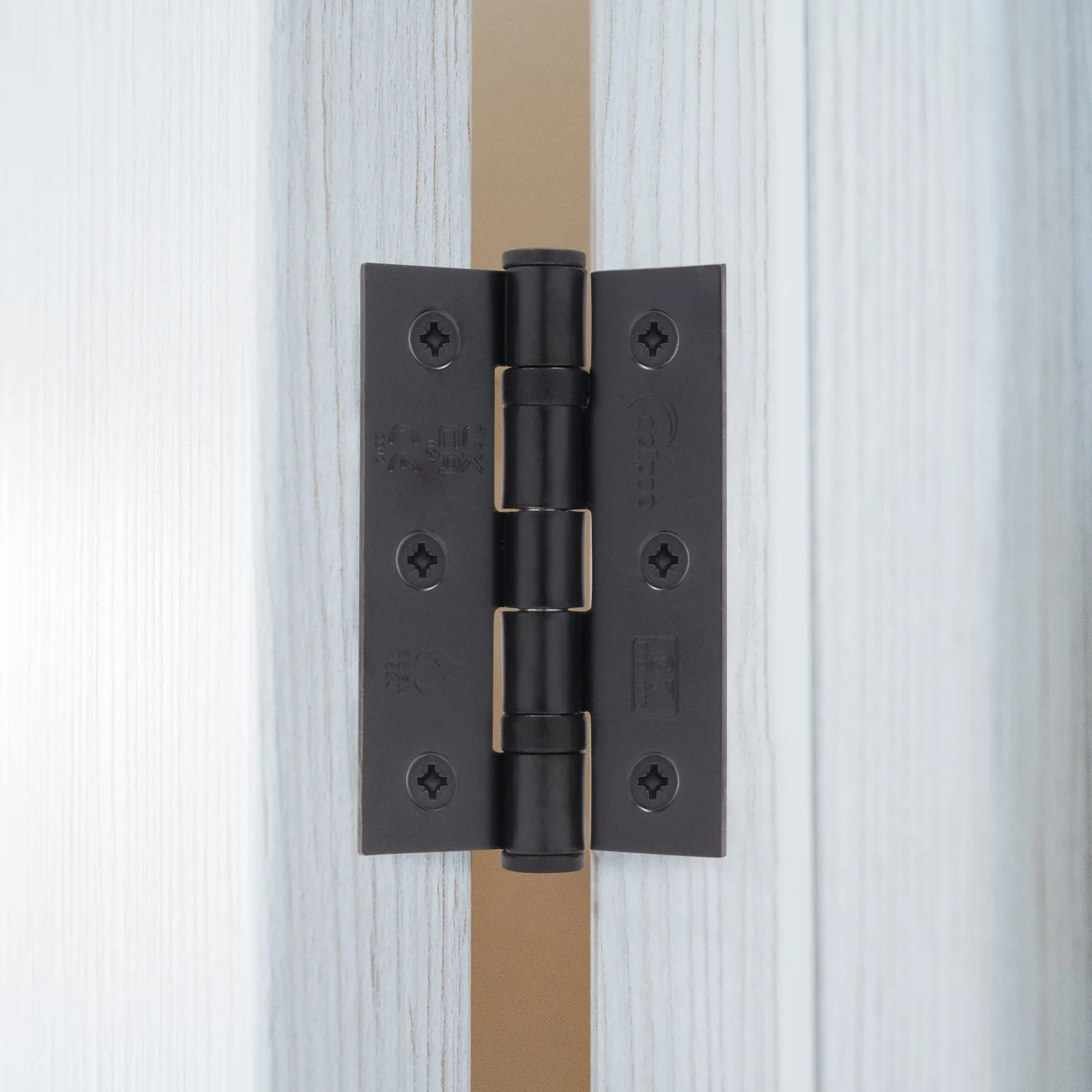 Black Fire Door Hinges - 3 Inch/76mm - Grade 7 Steel Ball Bearing - Pair - Image 5
