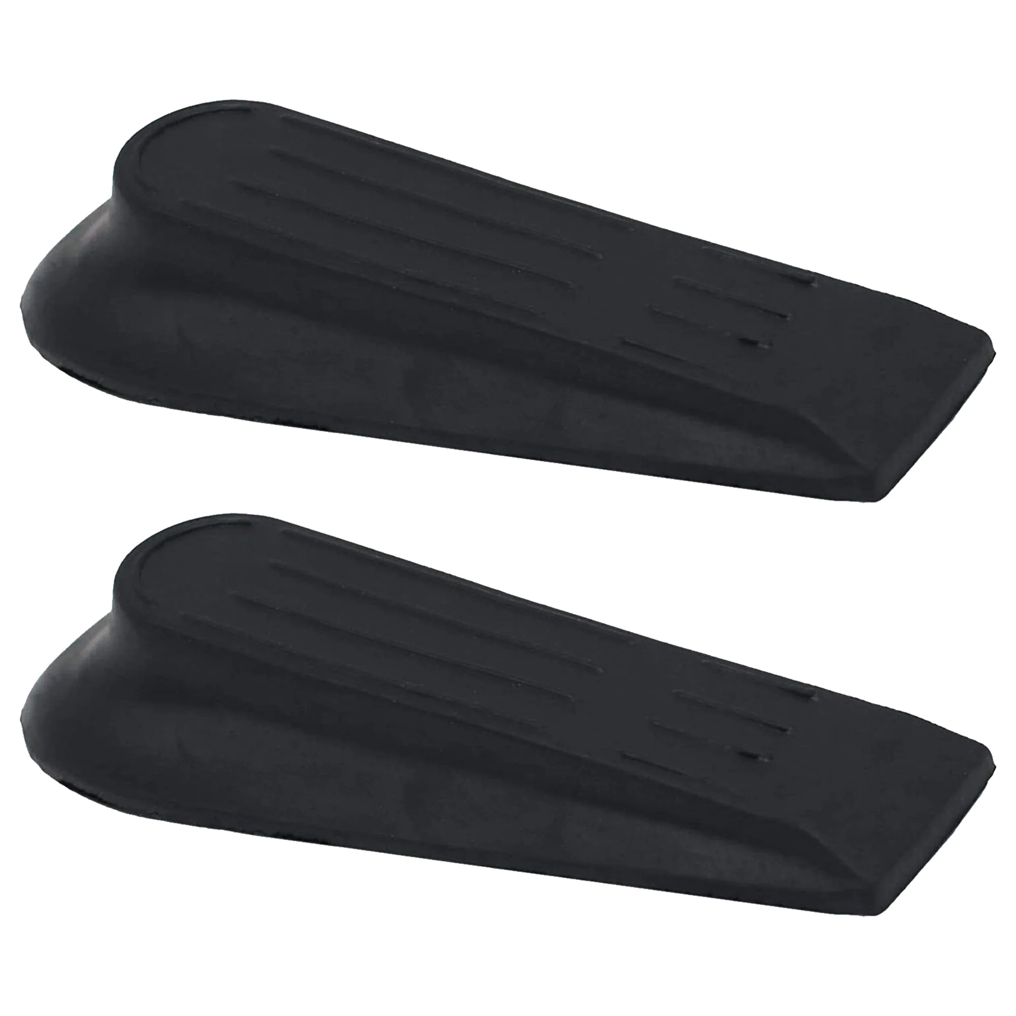 Black Rubber Door Wedge Black - Pack of 2