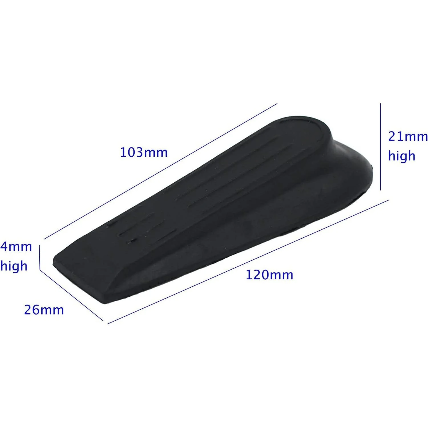 Black Rubber Door Wedge - Image 2