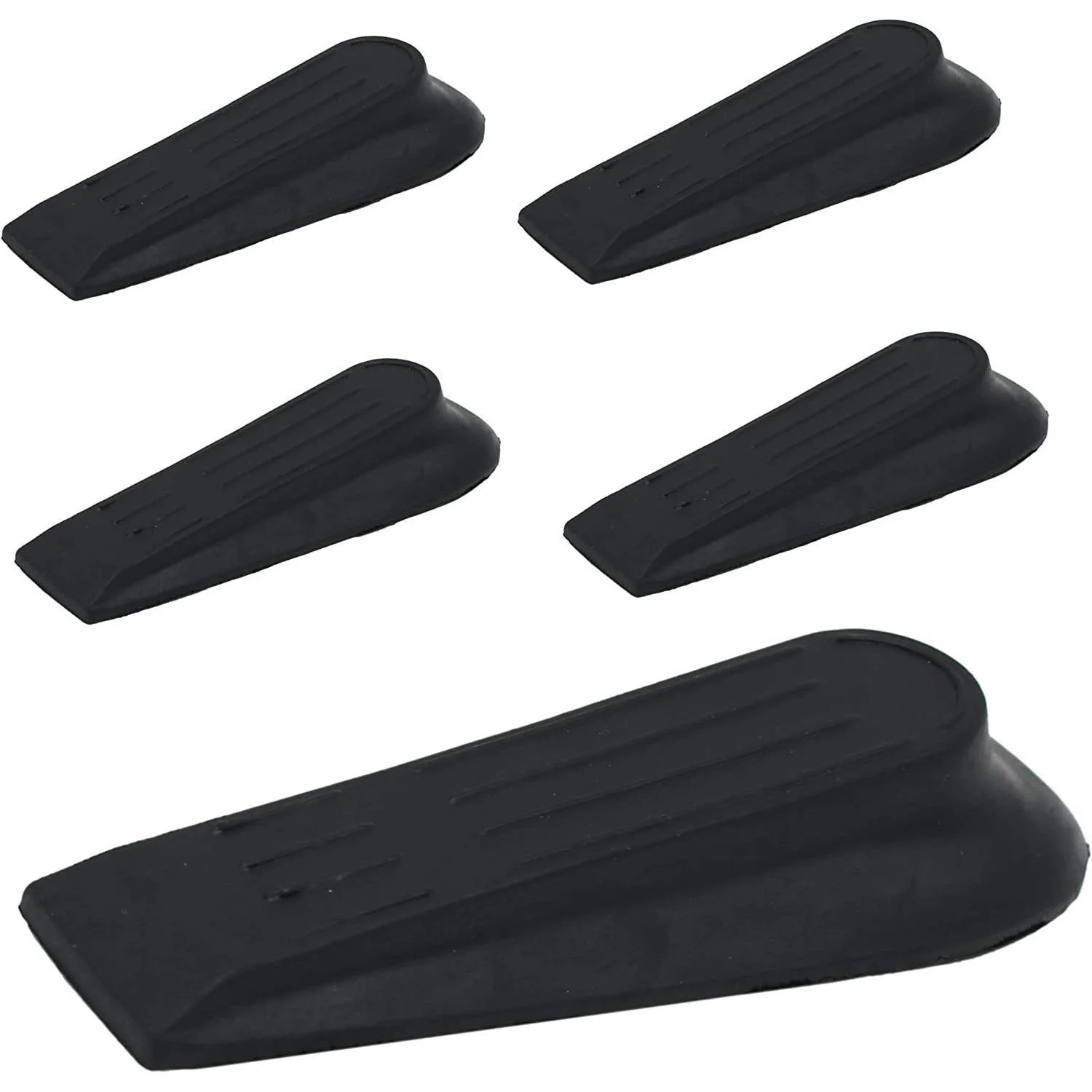 Black Rubber Door Wedge - Pack of 5