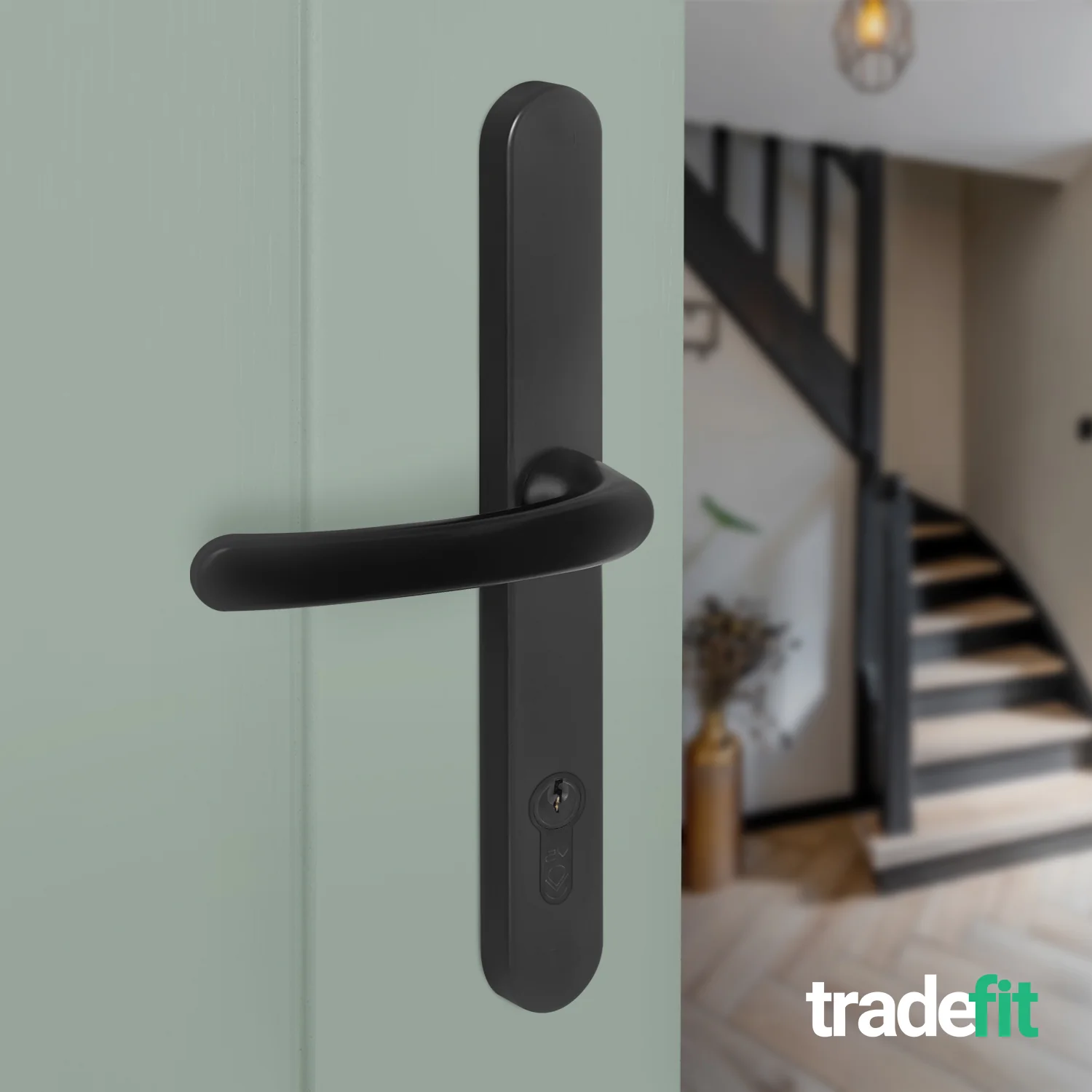 Black UPVC Door Handles - 92mm PZ Centres - 240mm Fixing Centres - 270 x 32mm - Image 6