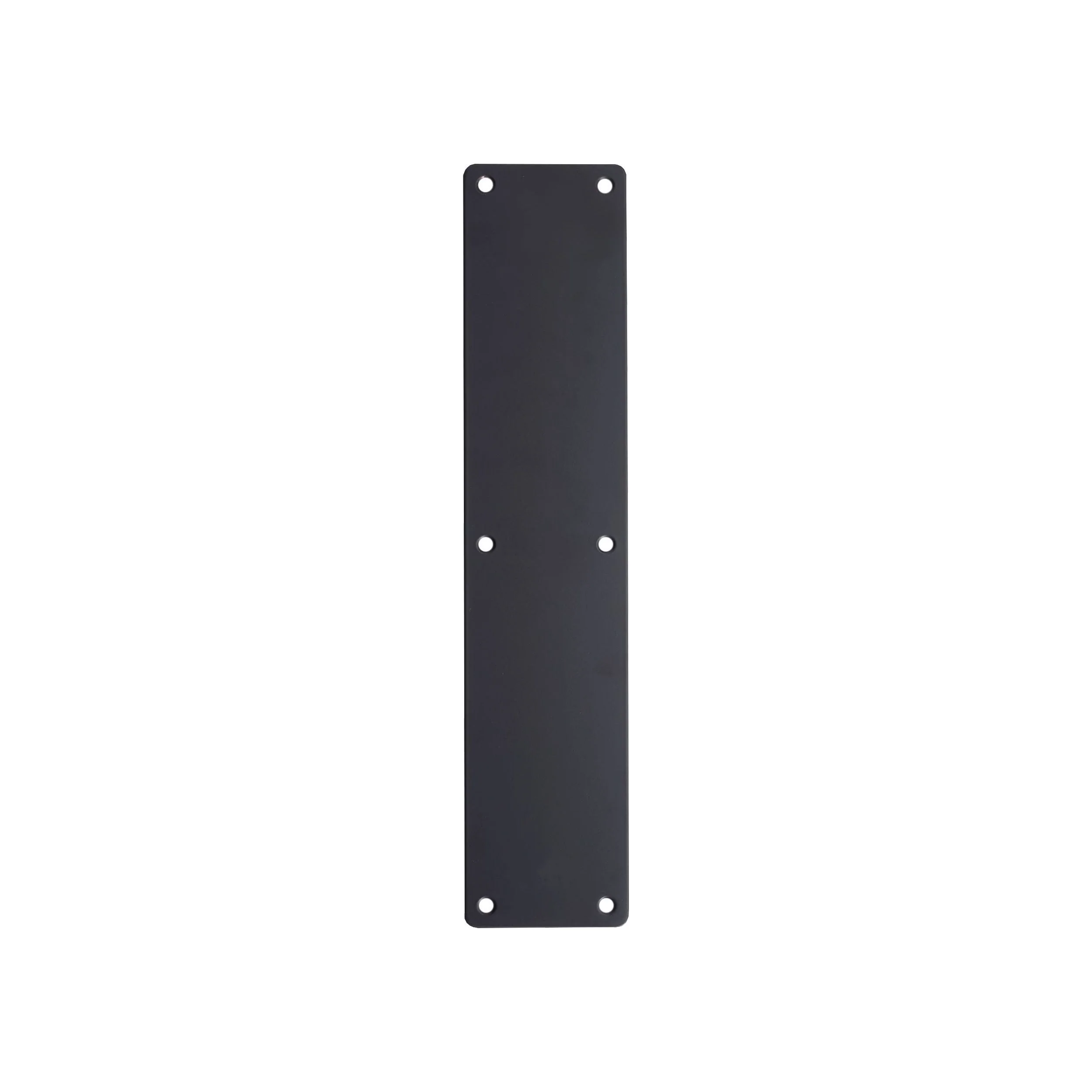 Door Finger Push Plate - 75mm x 350mm - Radius - Matt Black