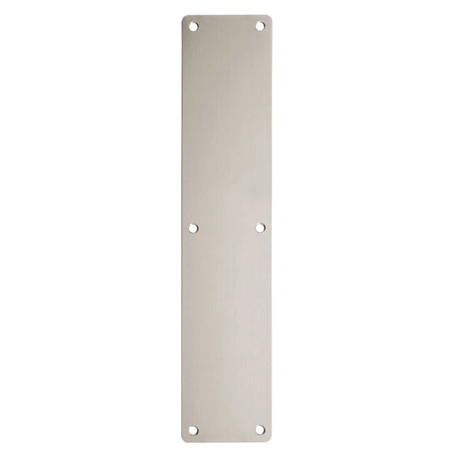 Door Finger Push Plate - 75mm x 350mm - Radius - Satin Stainless