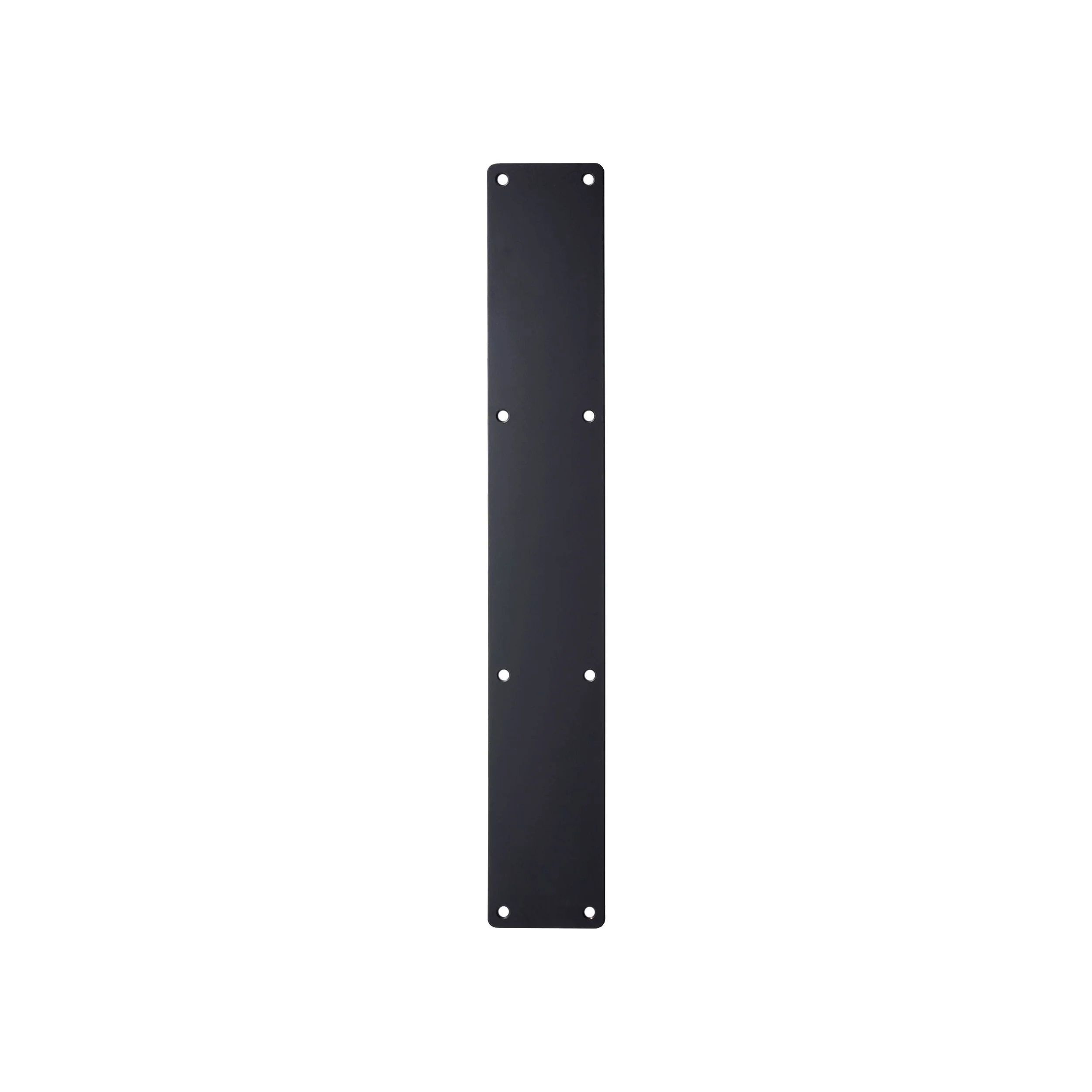Door Finger Push Plate - 75mm x 475mm - Radius - Matt Black