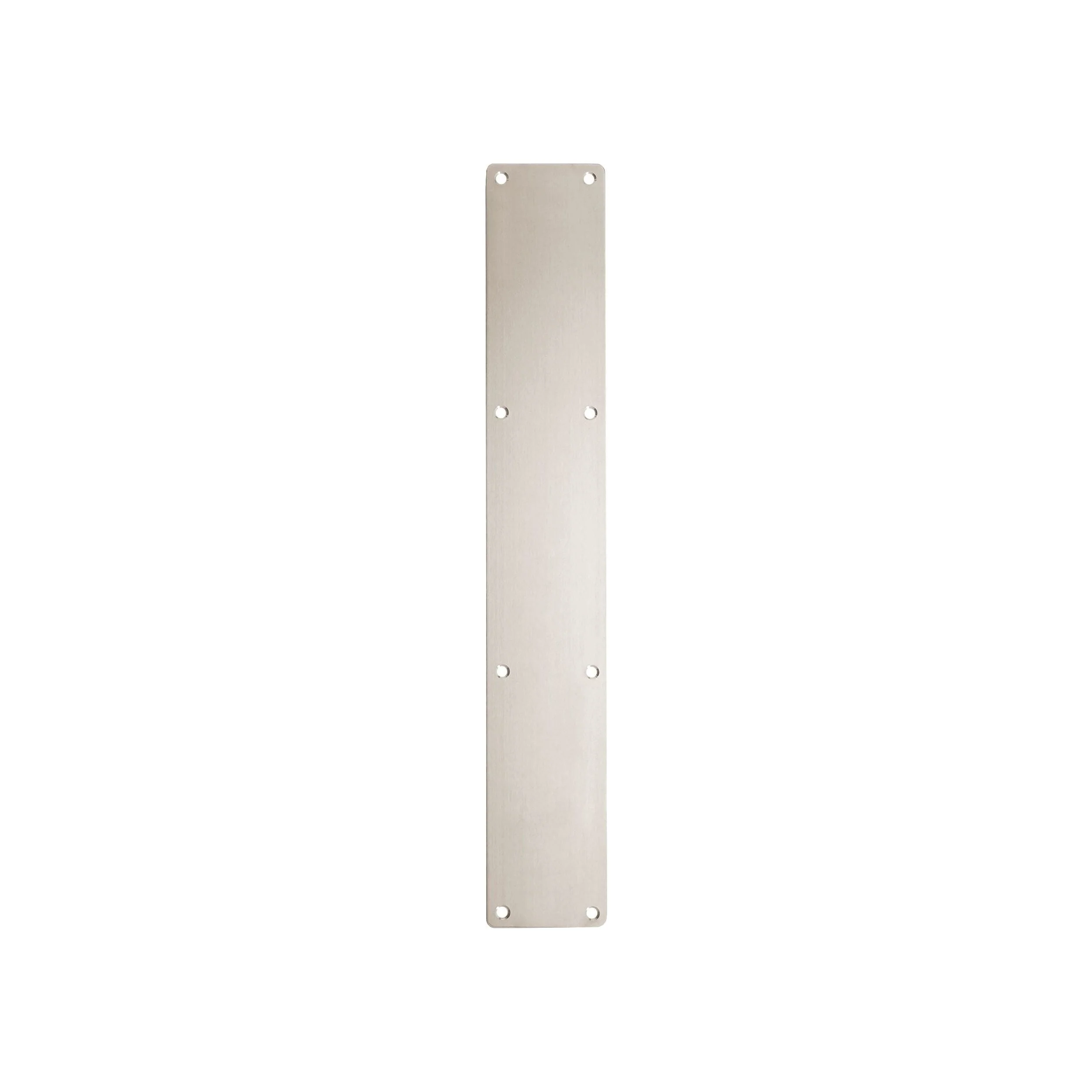 Door Finger Push Plate - 75mm x 475mm - Radius - Satin Stainless