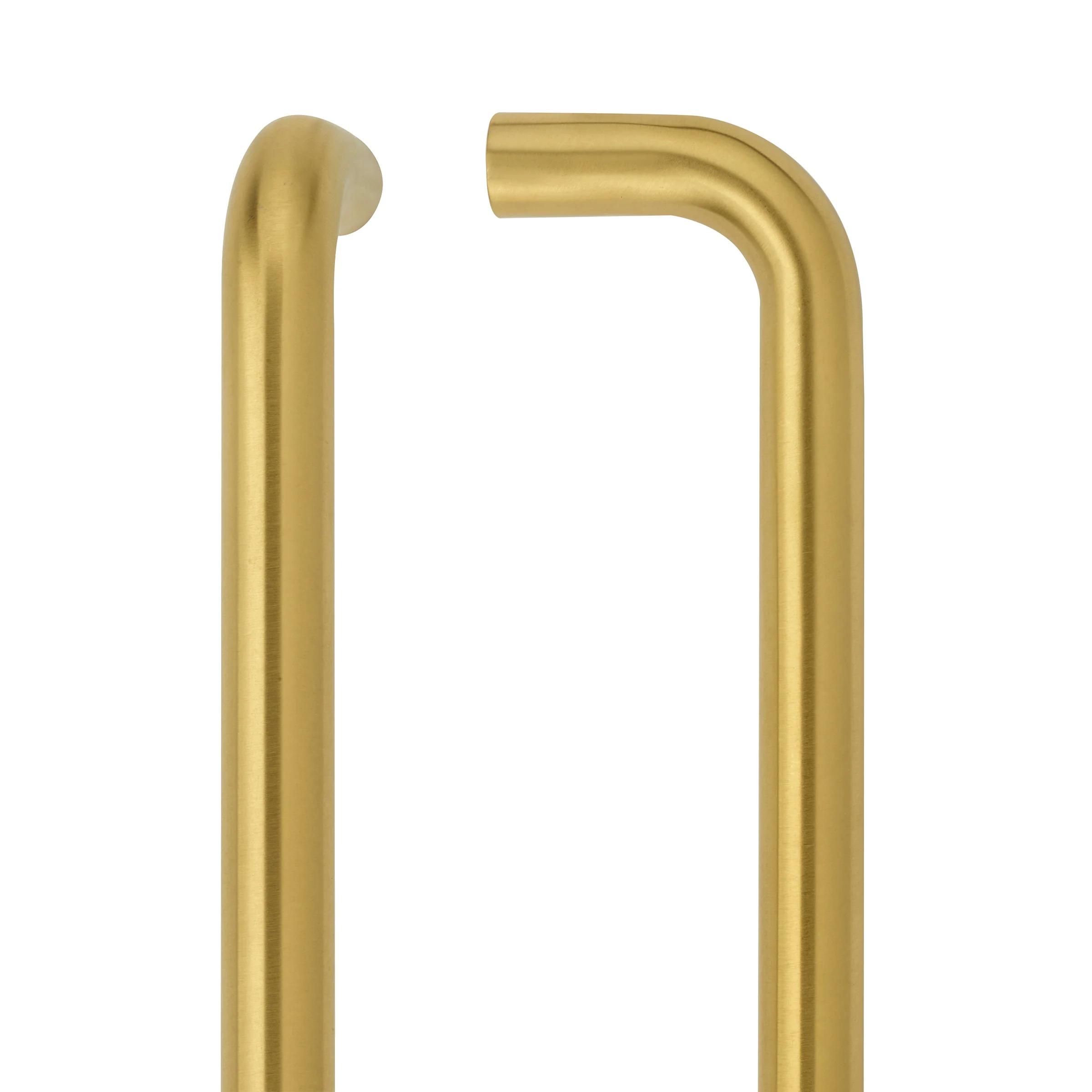 Bolt Fix Fire Rated Pull Handle - 19 x 425mm - PVD Satin Brass