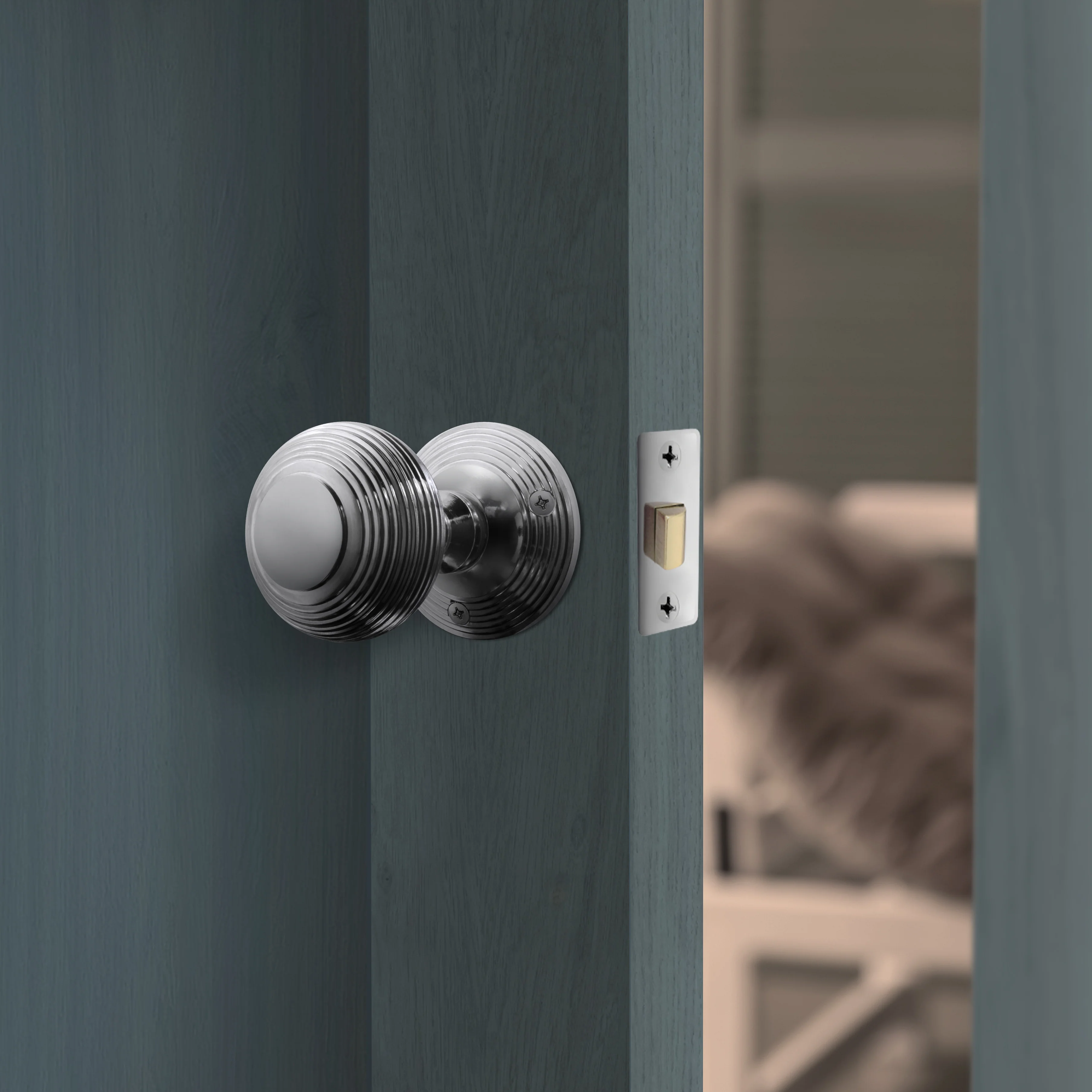 3 inch/76mm Tubular Latch Bolt Through - 57mm Backset - Polished Chrome - Image 7