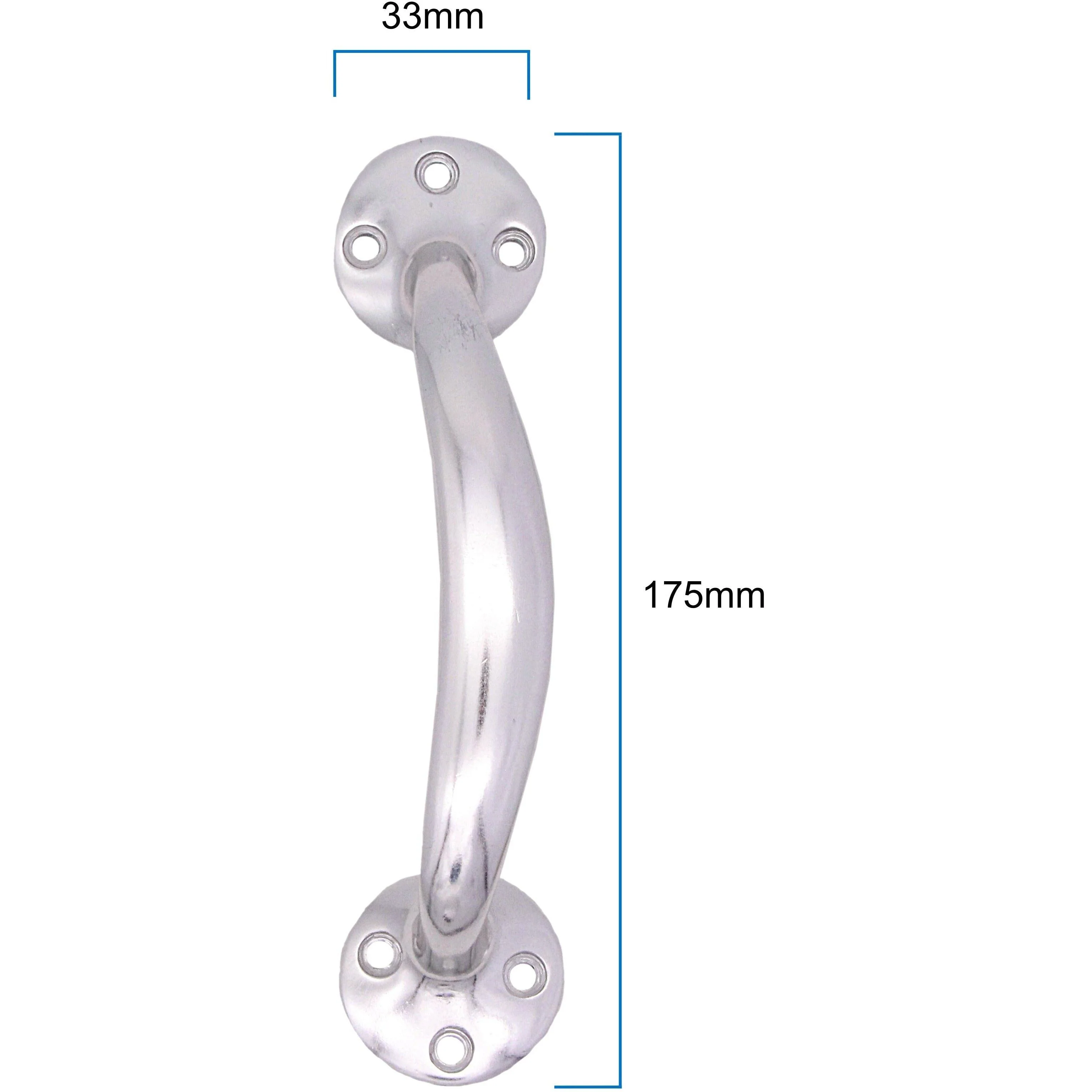 Bow Handles for Cabinets Wardrobes Drawers Aluminium 175mm - Image 3